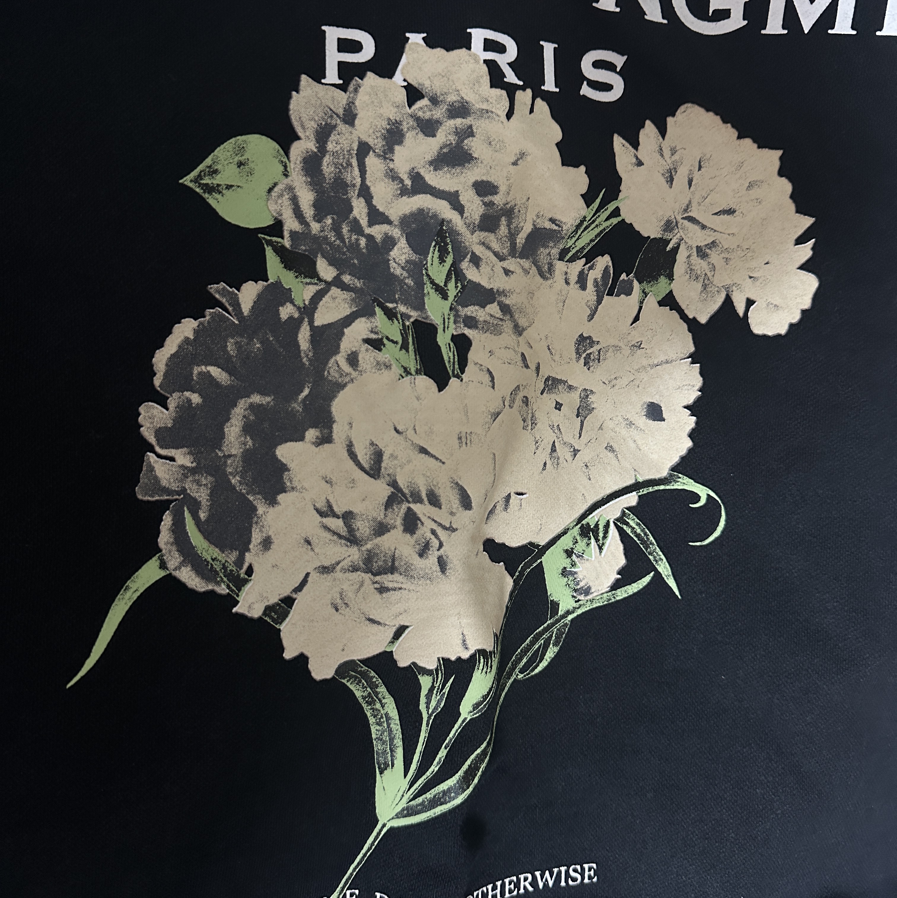 Wooyoungmi Palm Hooded T-Shirt Black - 25SS, Wooyoungmi Flower Back Logo Hooded T-Shirt White - 23FW 착용 스타일 - 10