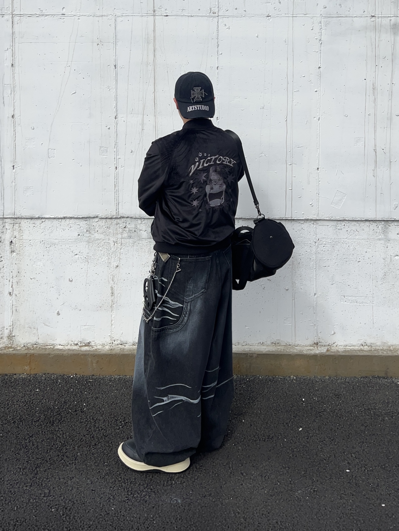 Converse x Drkshdw Turbowpn Black Cream 착용 스타일