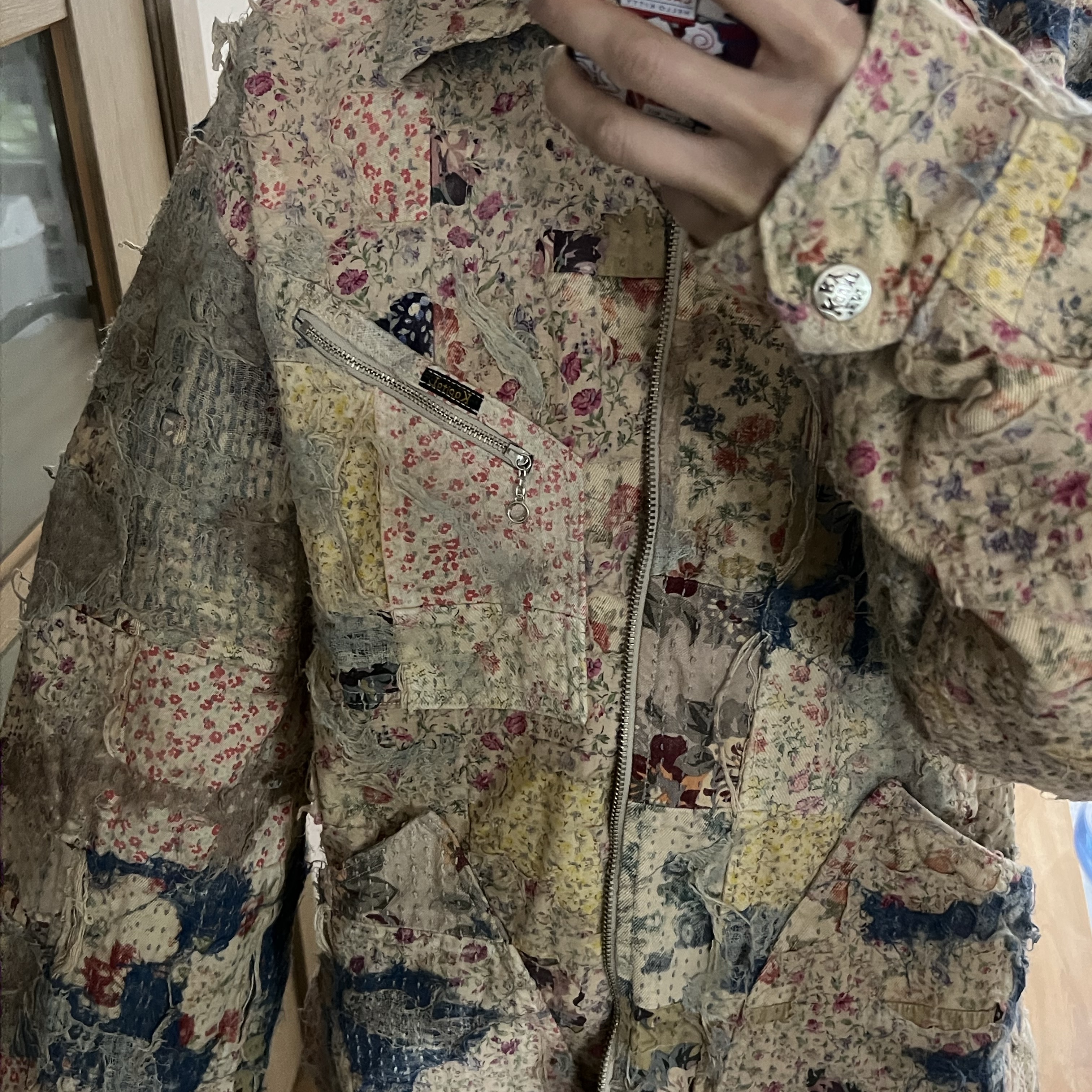 Kapital Boro Zip Up Beige 착용 스타일
