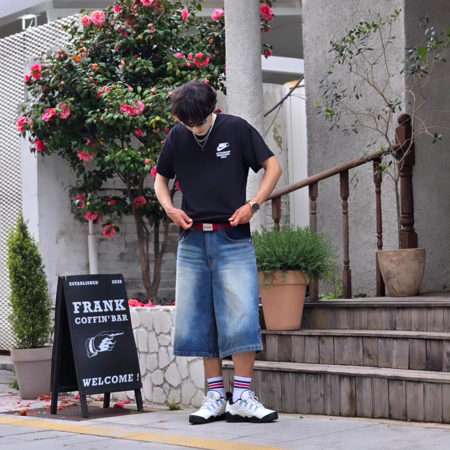 Nike NSW Authorized Personnel T-Shirt Black - Asia, Nike NSW Authorized Personnel T-Shirt Black - US/EU 착용 스타일 - 3