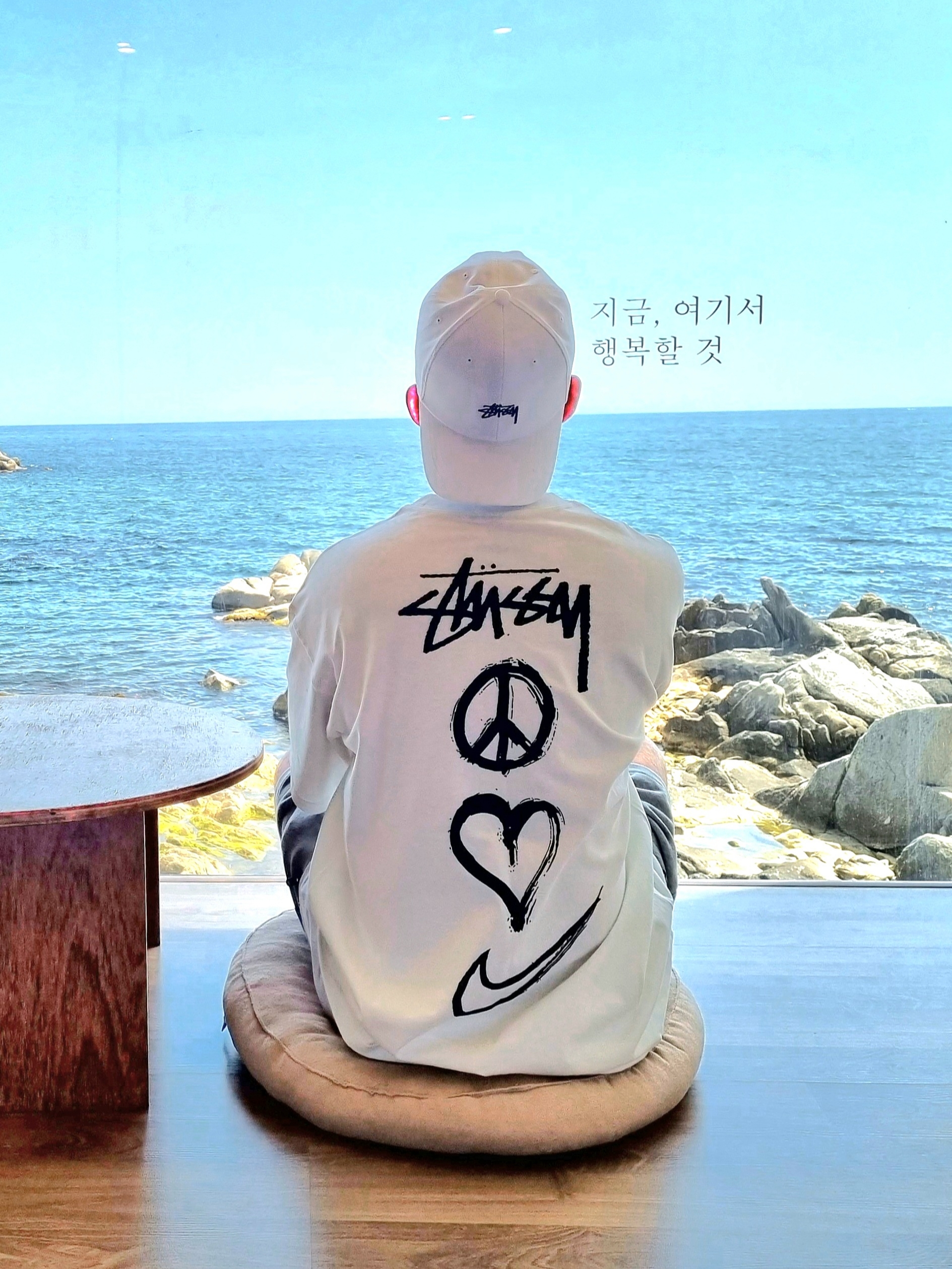 Nike x Stussy NRG RA T-Shirt Summit White (DM4942-121), Nike x Stussy NRG RA T-Shirt Summit White (DM4943-121) 착용 스타일