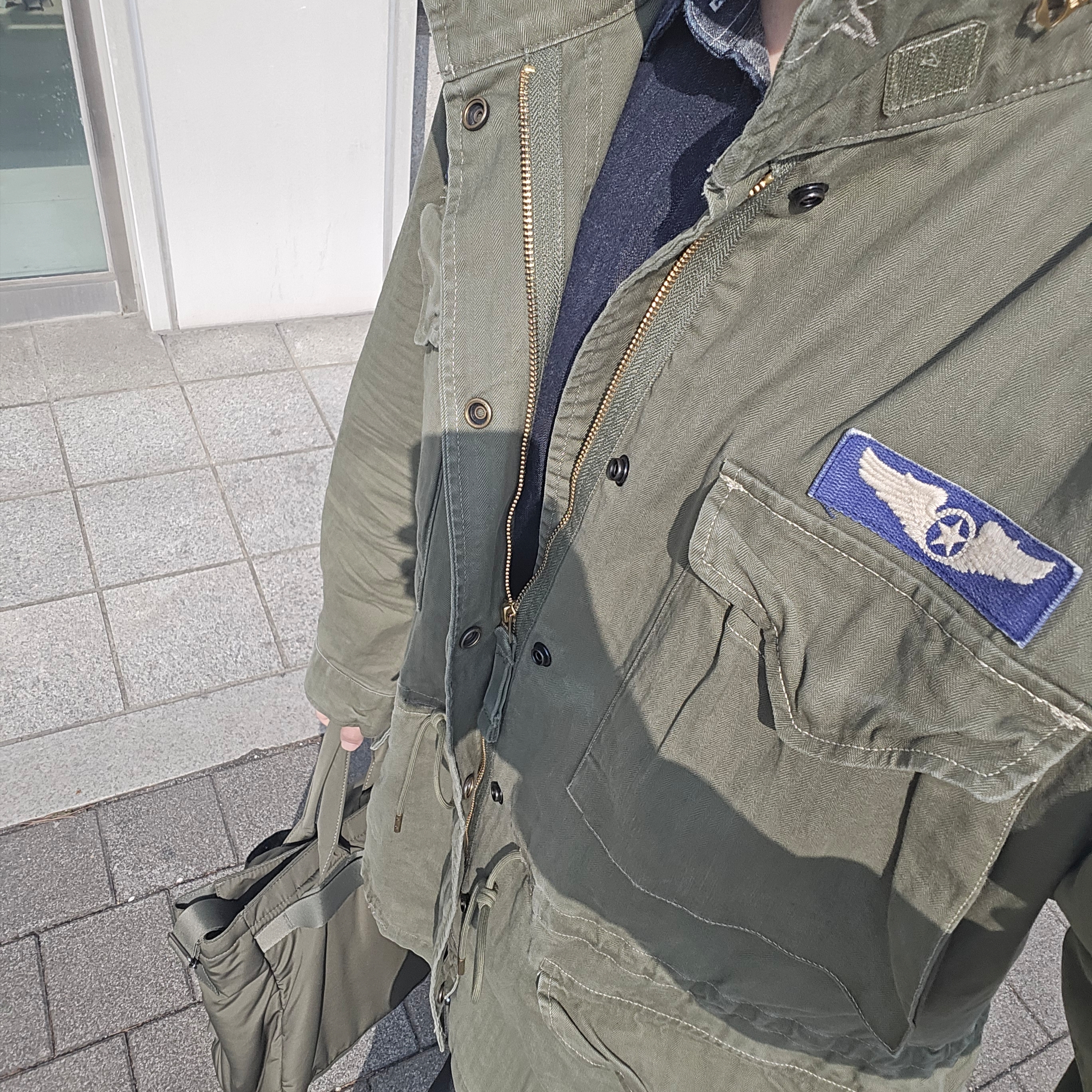 [20% 적립] Polo Ralph Lauren Iconic Herringbone Field Jacket Olive Mountain - 25SS 착용 스타일 - 3