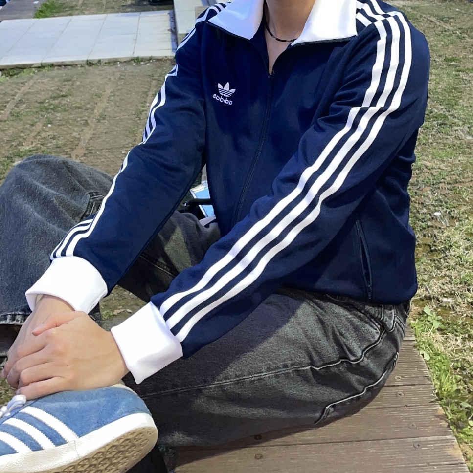 Adidas Adicolor Classic Beckenbauer Track Top Night Indigo - KR Sizing 착용 스타일