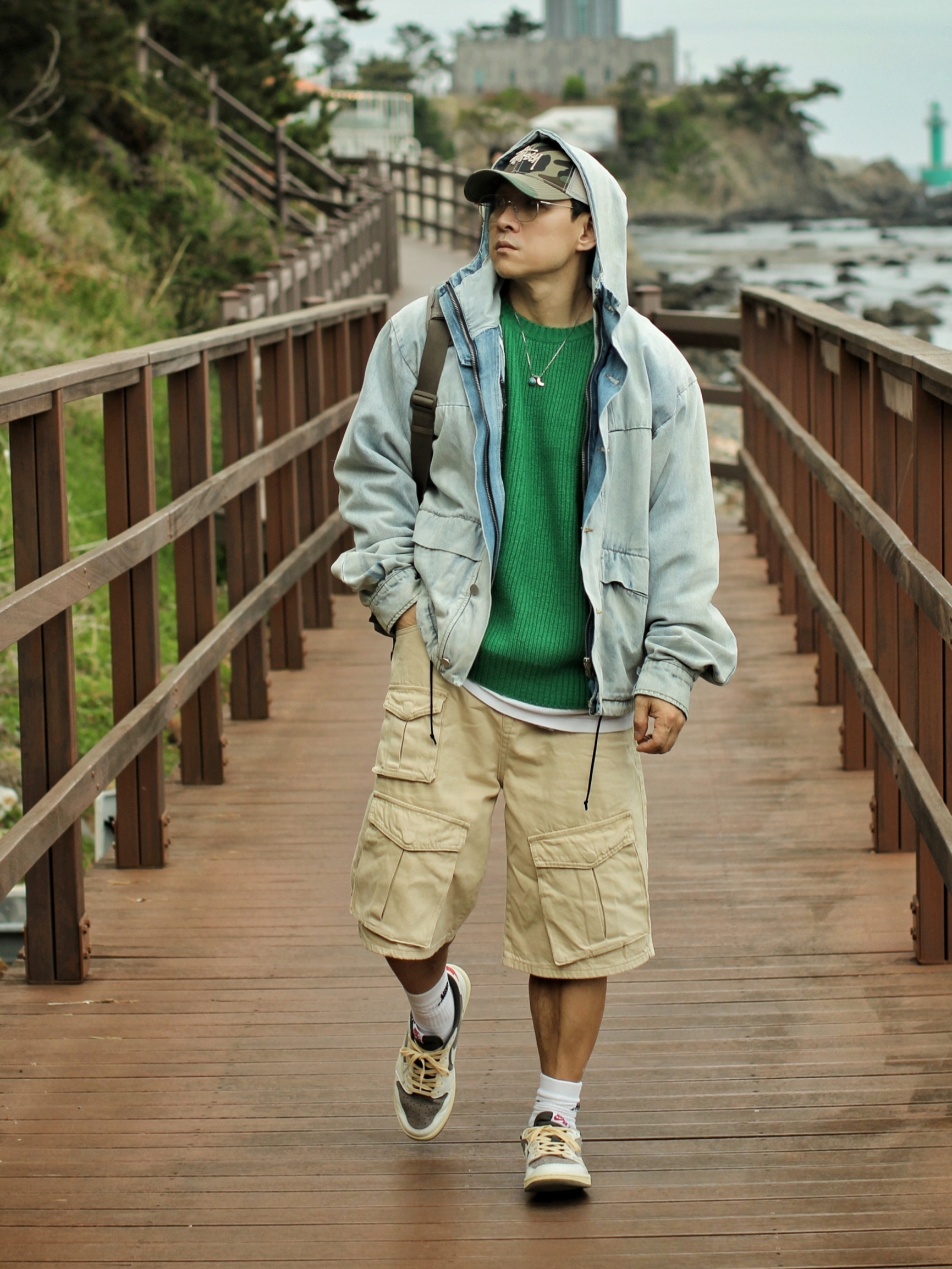 Stussy New Era 9twenty Basic Trucker Woodland Camo, Supreme Mini Duffle Bag Woodland Camo - 24SS 착용 스타일 - 2