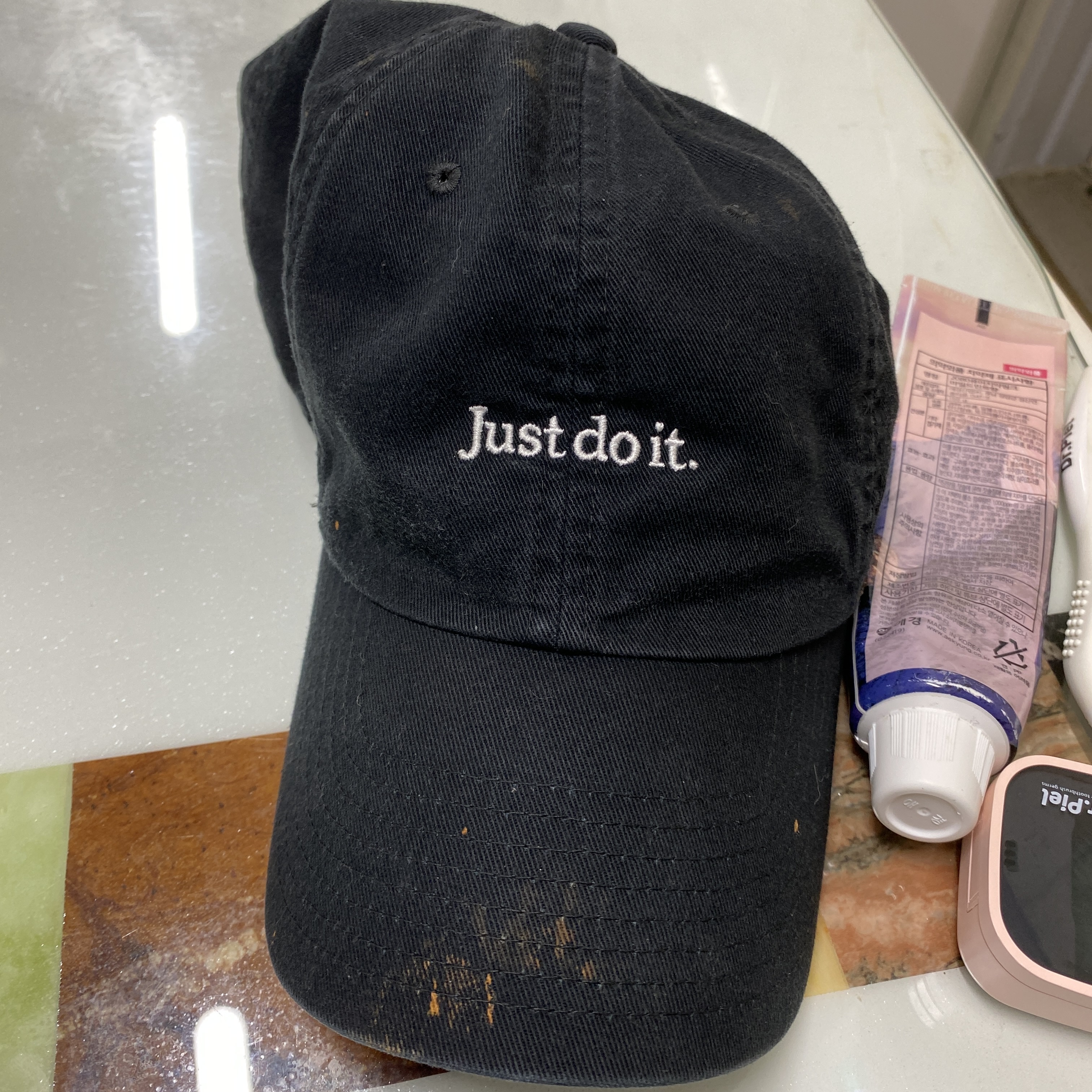 Nike Heritage 86 Just Do It Cap Black 착용 스타일