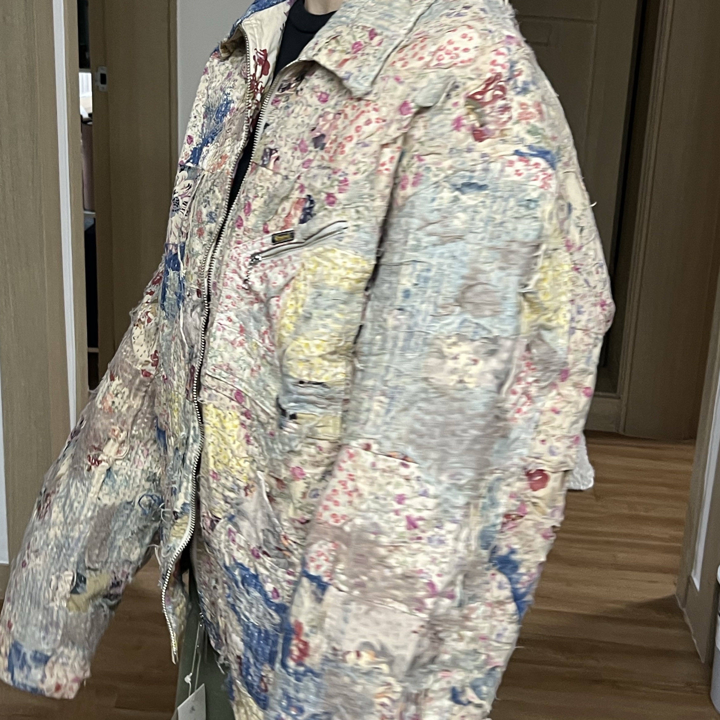 Kapital Boro Zip Up Beige 착용 스타일