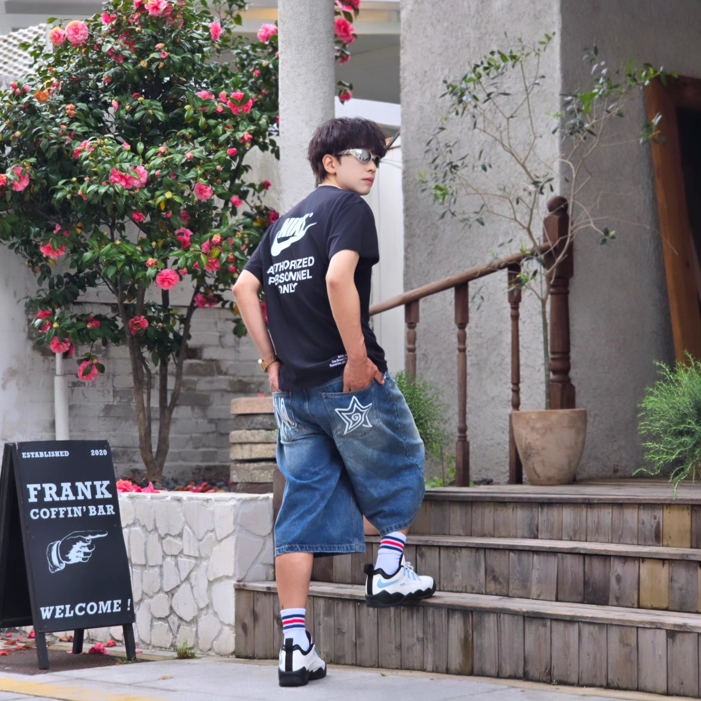 Nike NSW Authorized Personnel T-Shirt Black - Asia, Nike NSW Authorized Personnel T-Shirt Black - US/EU 착용 스타일 - 6