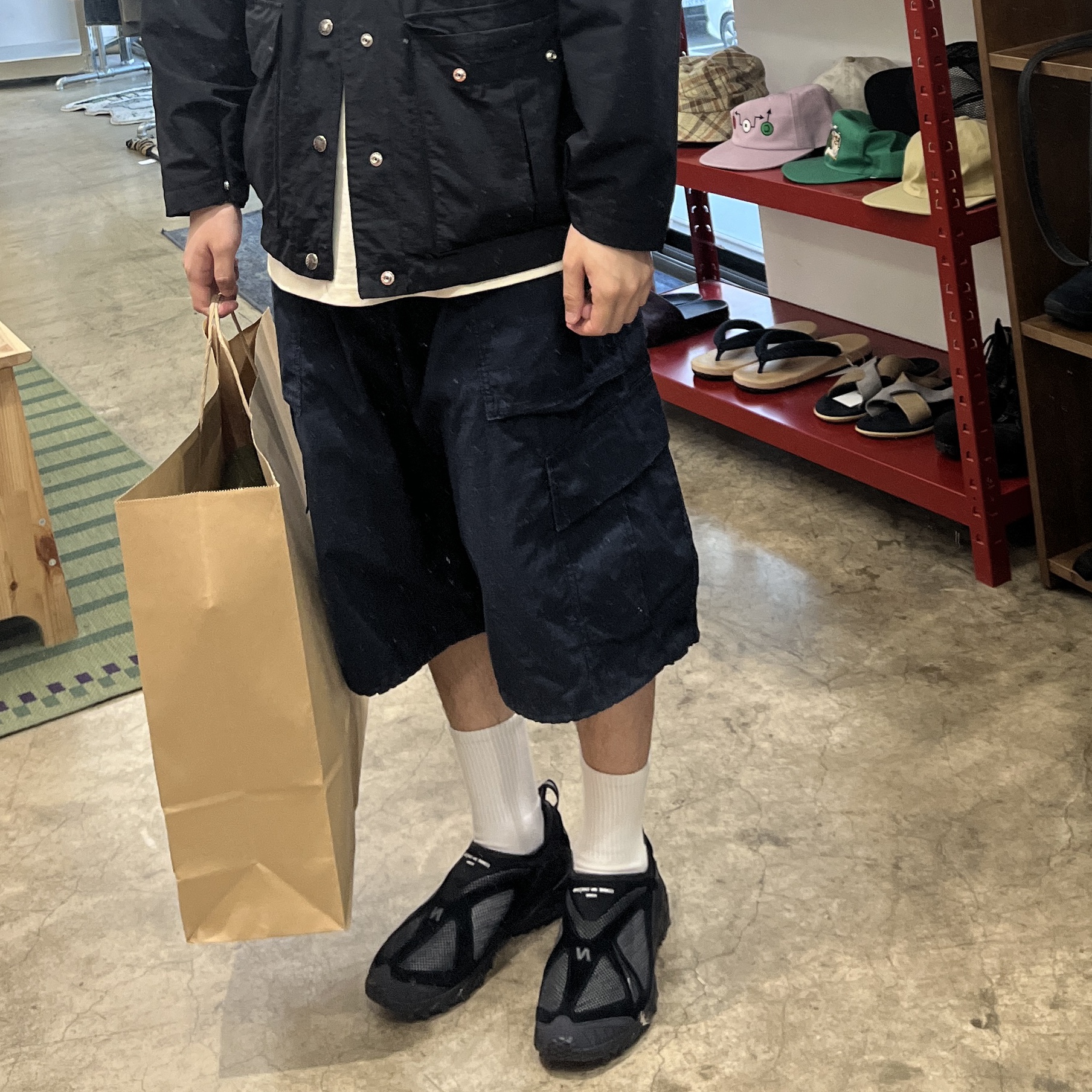 New Balance x Comme des Garcons Homme ML610S Black, Salomon RX Marie Jeanne Black 착용 스타일 - 2
