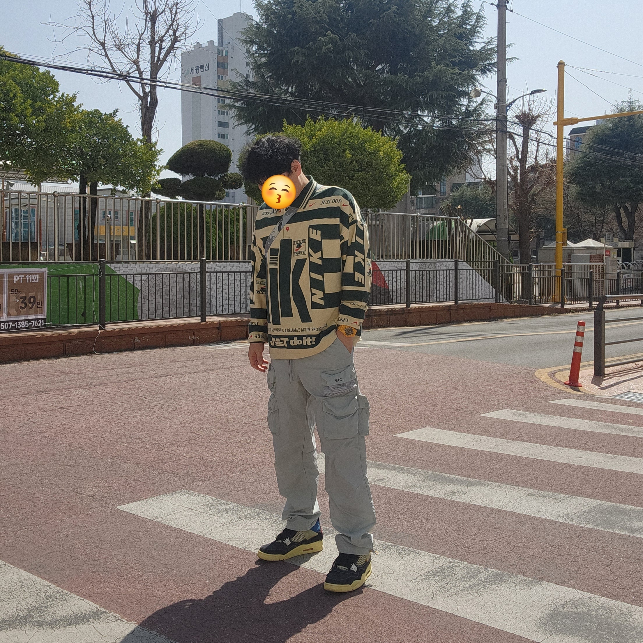 Nike x Cactus Plant Flea Market Long Sleeve Polo Natural - US/EU, Jordan 4 x Union Retro Off Noir 착용 스타일 - 1