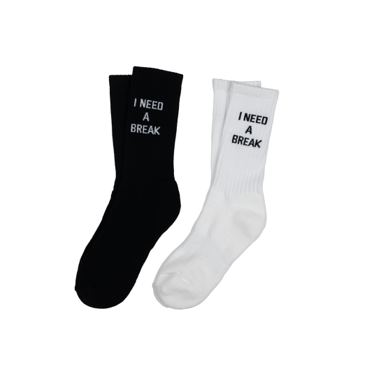 BB25SC001 Broken Beat Broken Socks White