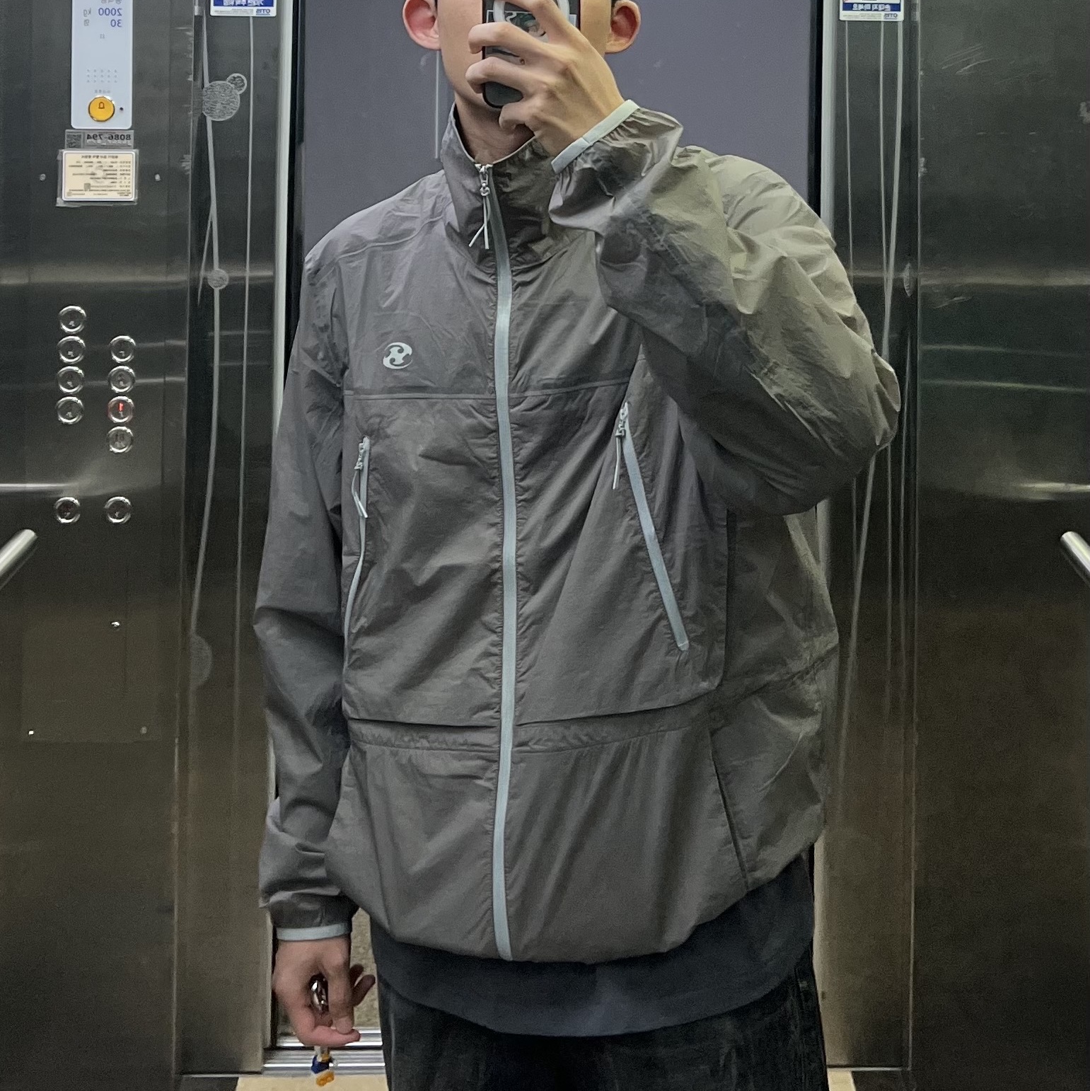 Sansan Gear Light Seam Sealing Jacket Light Purple - 24SS 착용 스타일