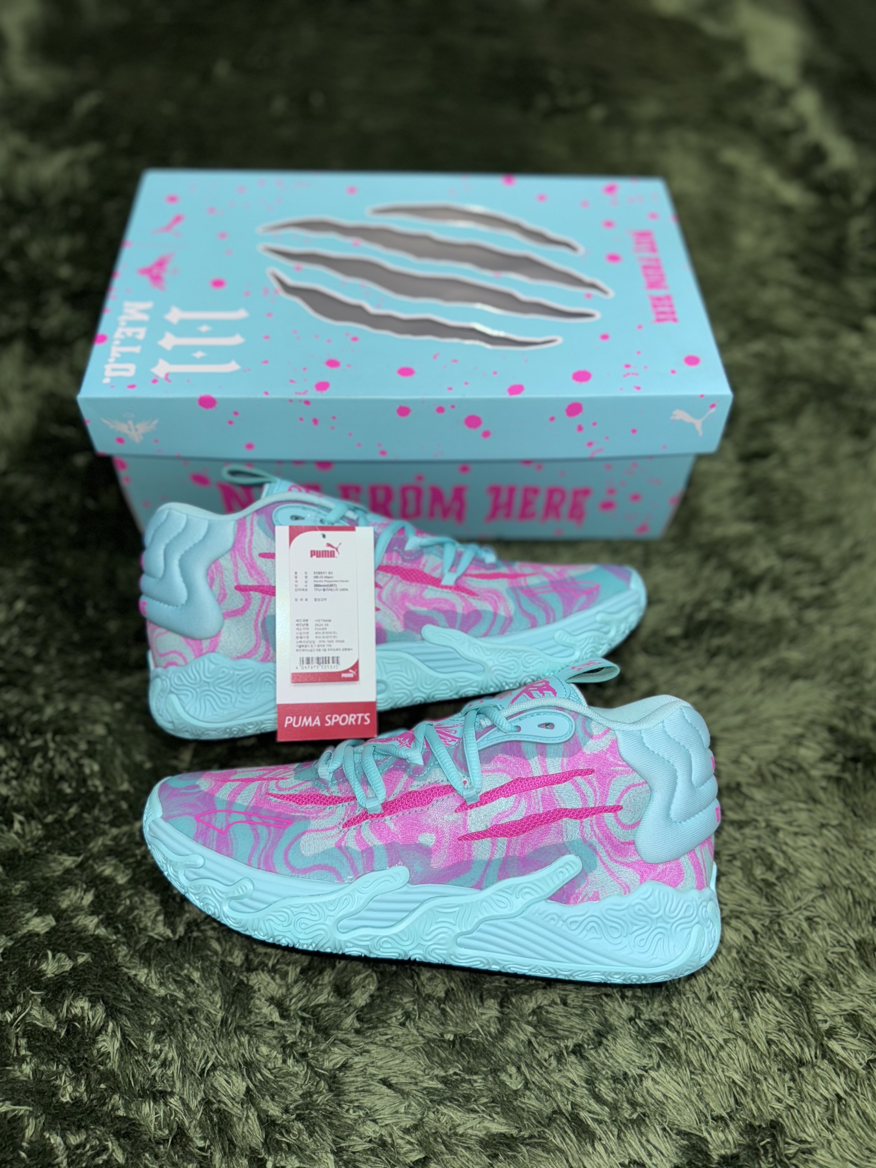 Puma MB.03 Miami Electric Peppermint 착용 스타일 - 1
