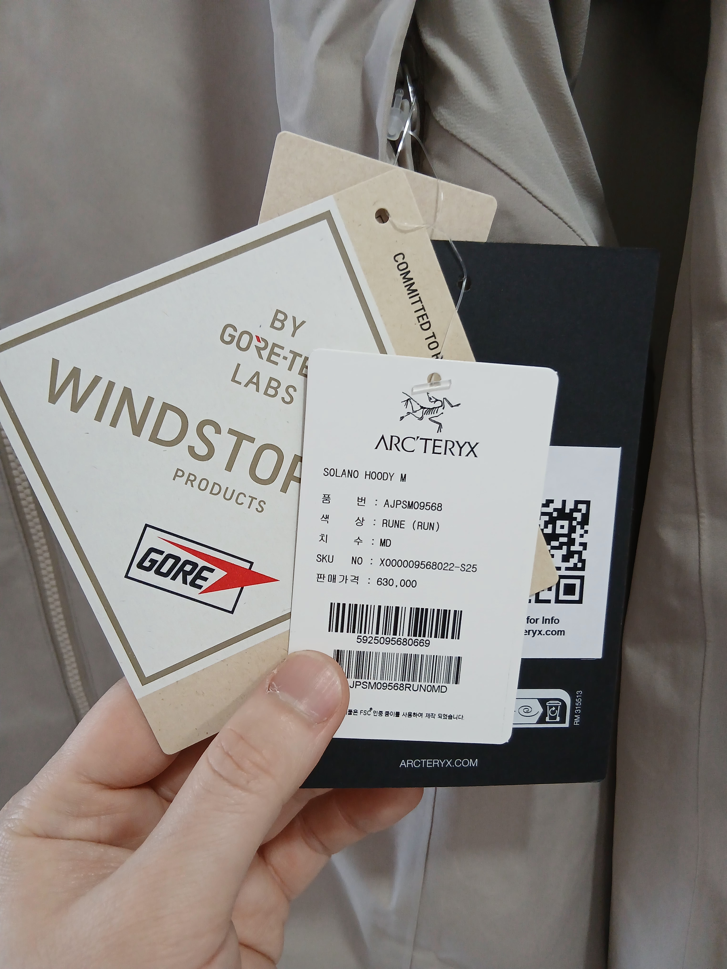 Arc'teryx Solano Hoody Rune 착용 스타일 - 4