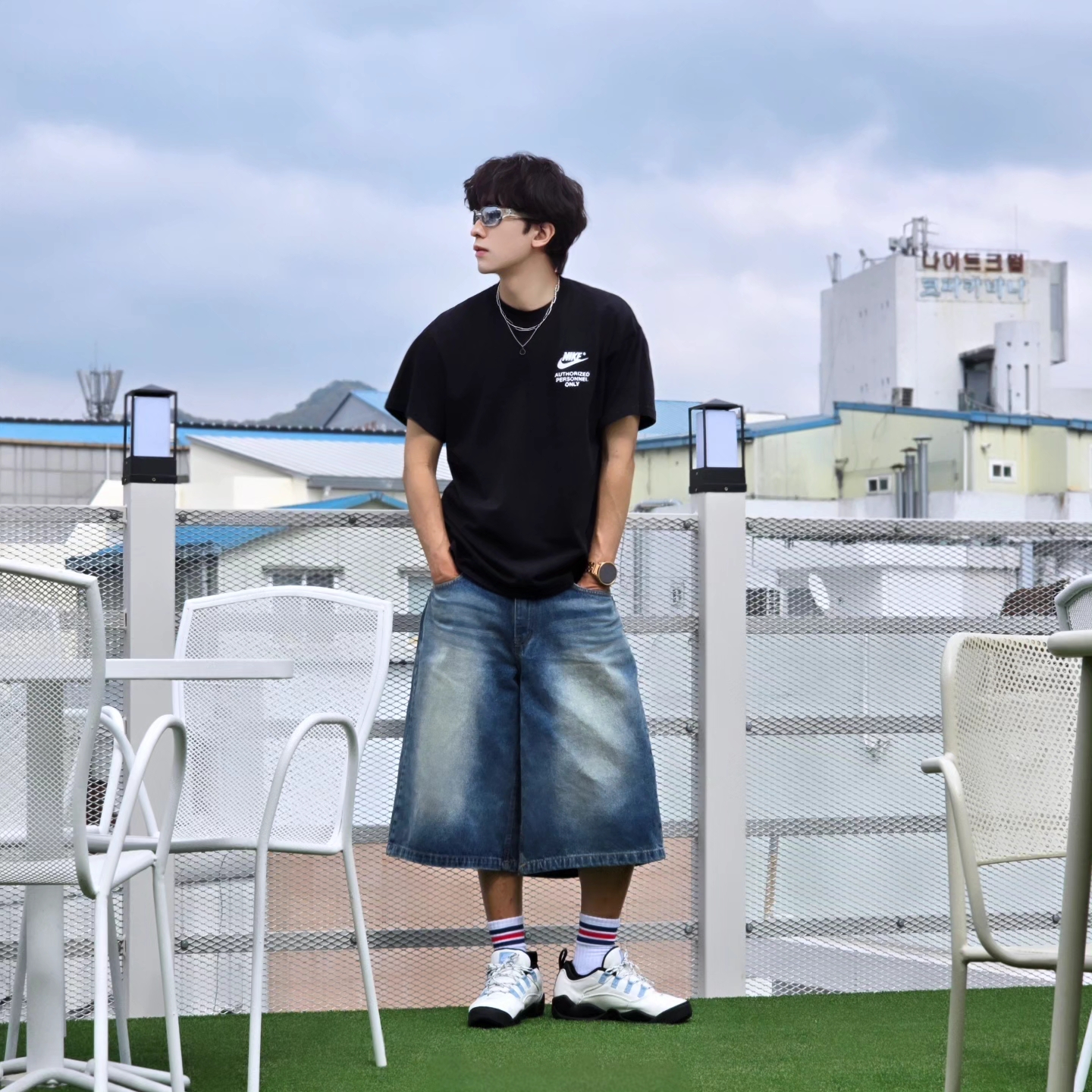 Nike NSW Authorized Personnel T-Shirt Black - Asia, Nike NSW Authorized Personnel T-Shirt Black - US/EU 착용 스타일 - 6