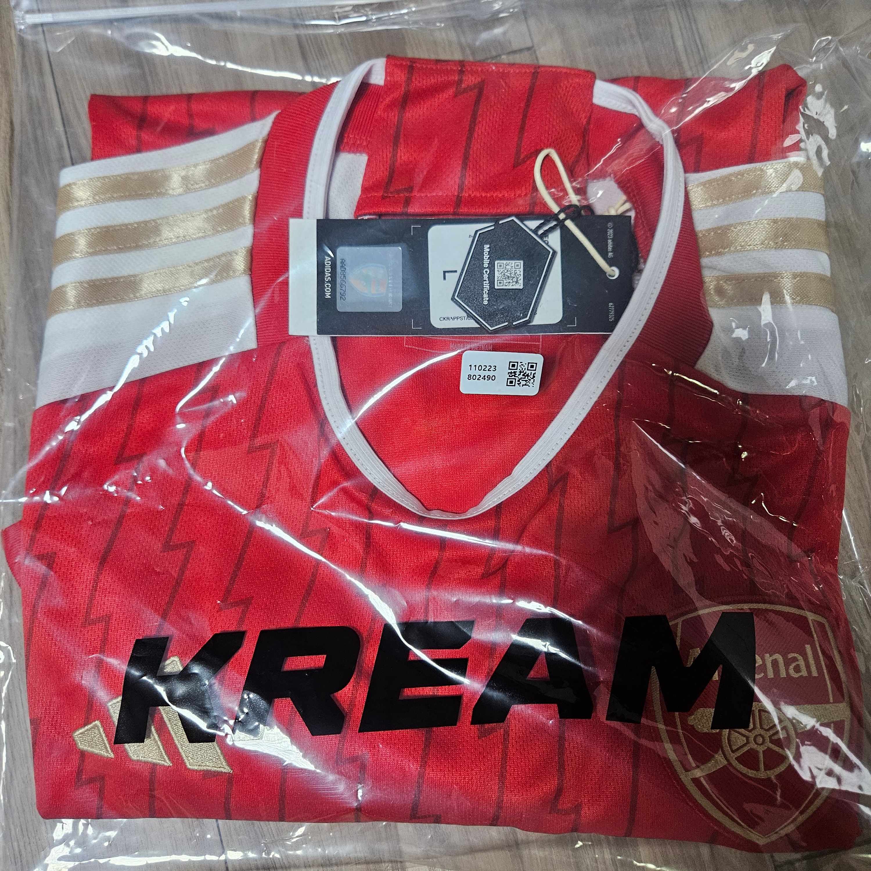 Adidas Arsenal 2023/24 Home Jersey Better Scarlet White - KR Sizing (Non Marking Ver.) 착용 스타일