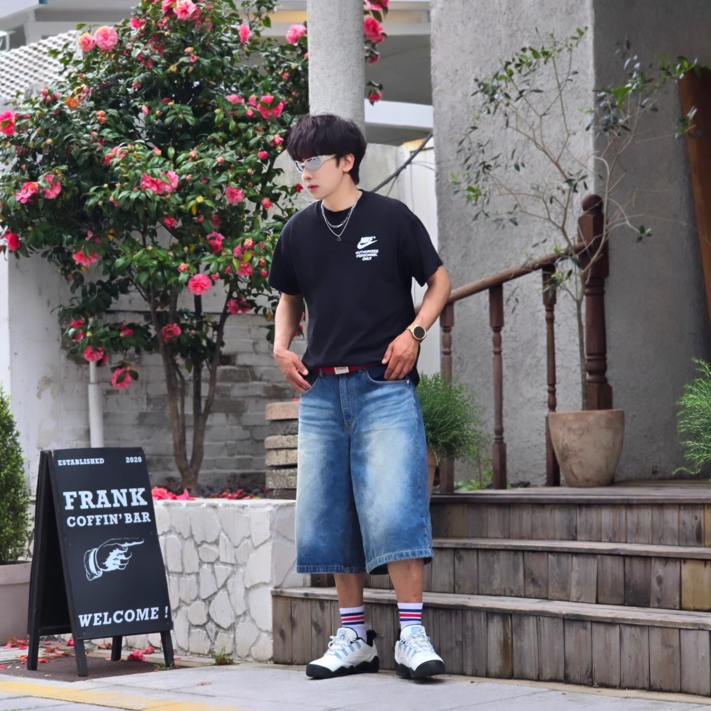 Nike NSW Authorized Personnel T-Shirt Black - Asia, Nike NSW Authorized Personnel T-Shirt Black - US/EU 착용 스타일 - 7