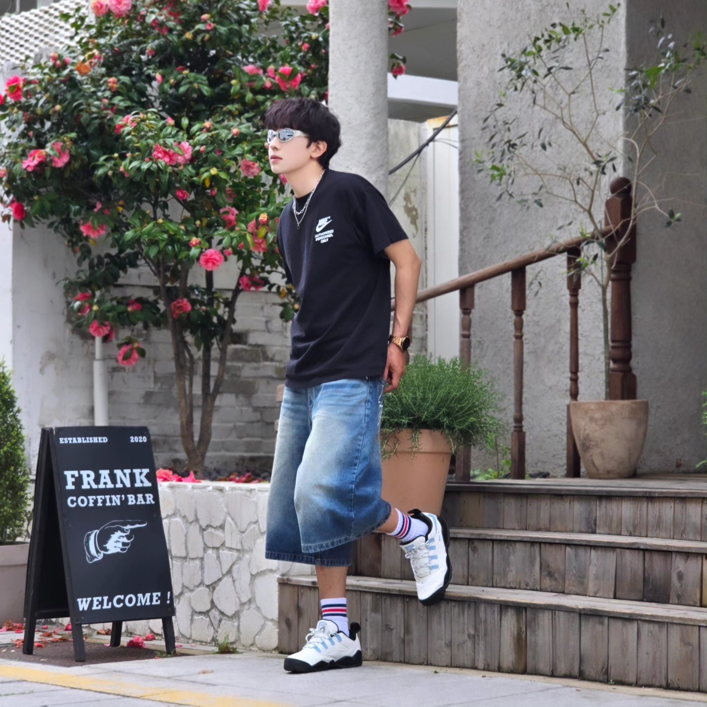 Nike NSW Authorized Personnel T-Shirt Black - Asia, Nike NSW Authorized Personnel T-Shirt Black - US/EU 착용 스타일 - 4