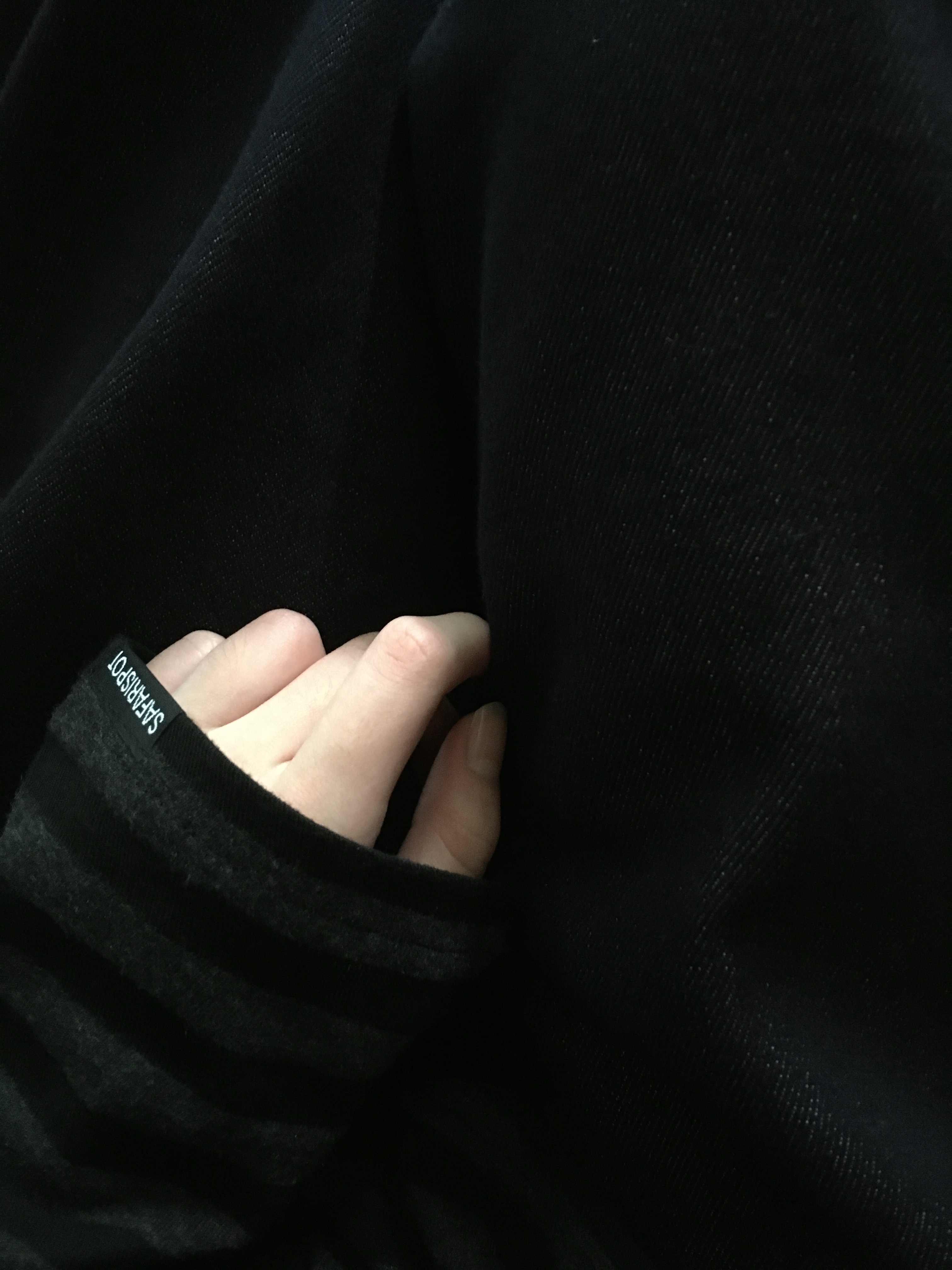 (W) Crocs Classic Platform Clog Black, [KREAM 단독] Safarispot 1/2 Ticketing Stripe Border Hoodie Black 착용 스타일 - 2