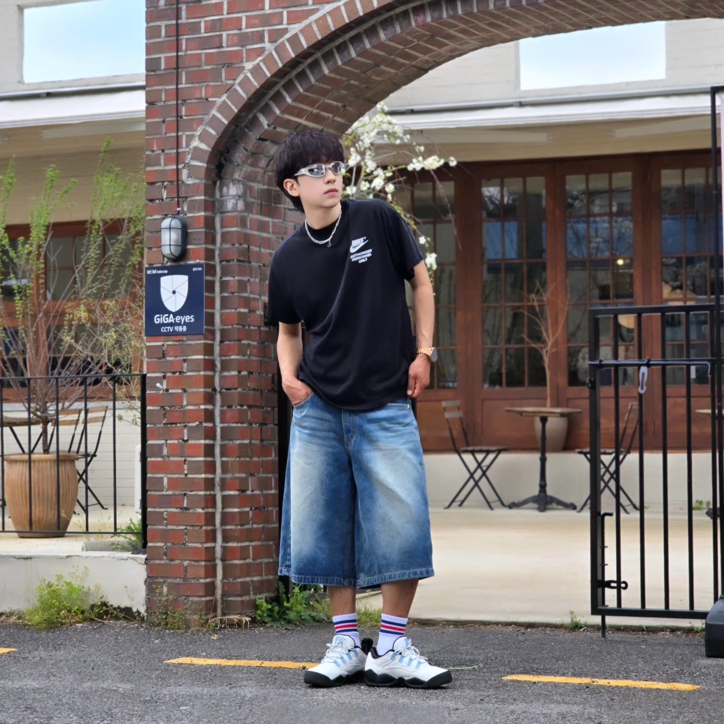Nike NSW Authorized Personnel T-Shirt Black - Asia, Nike NSW Authorized Personnel T-Shirt Black - US/EU 착용 스타일 - 5