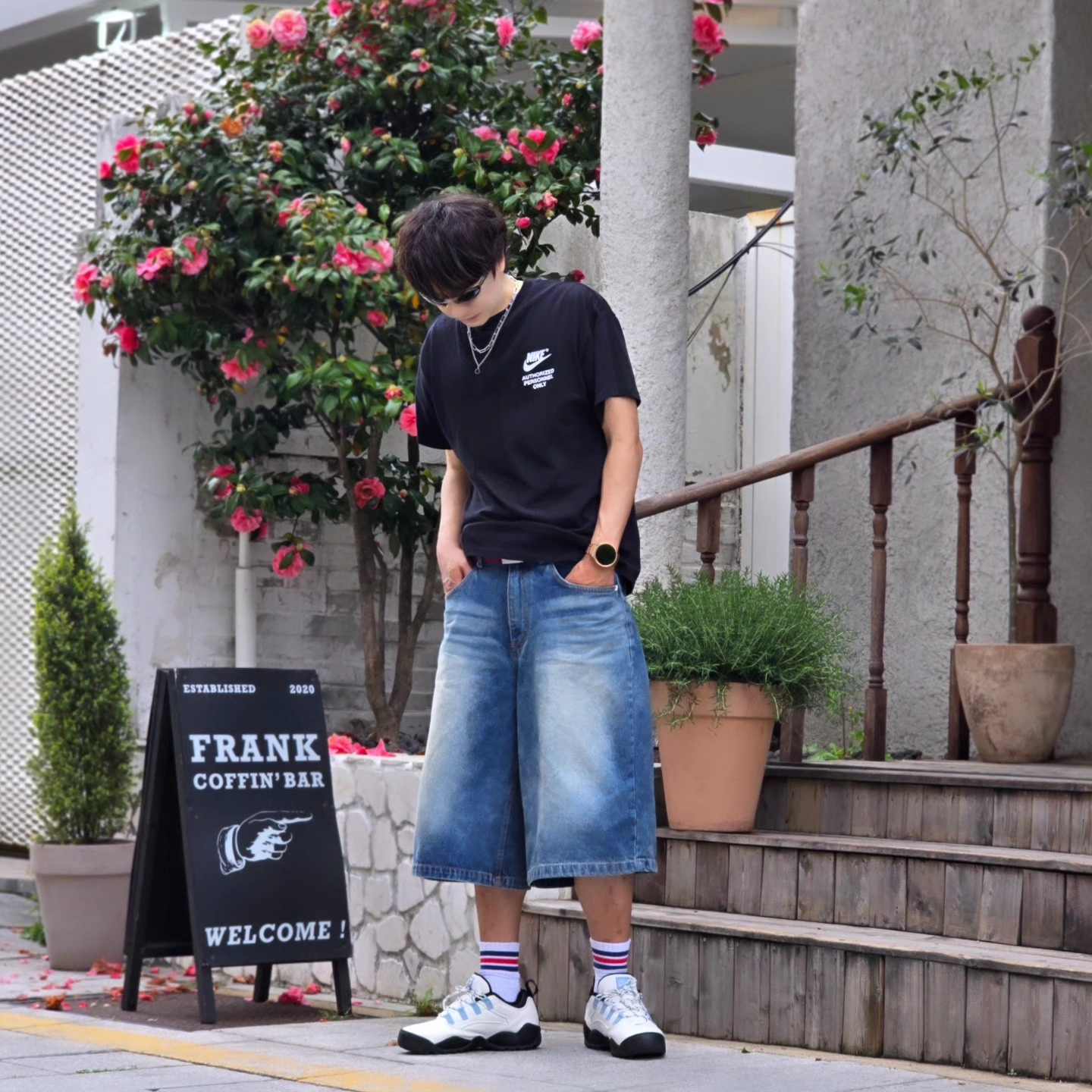 Nike NSW Authorized Personnel T-Shirt Black - Asia, Nike NSW Authorized Personnel T-Shirt Black - US/EU 착용 스타일 - 2