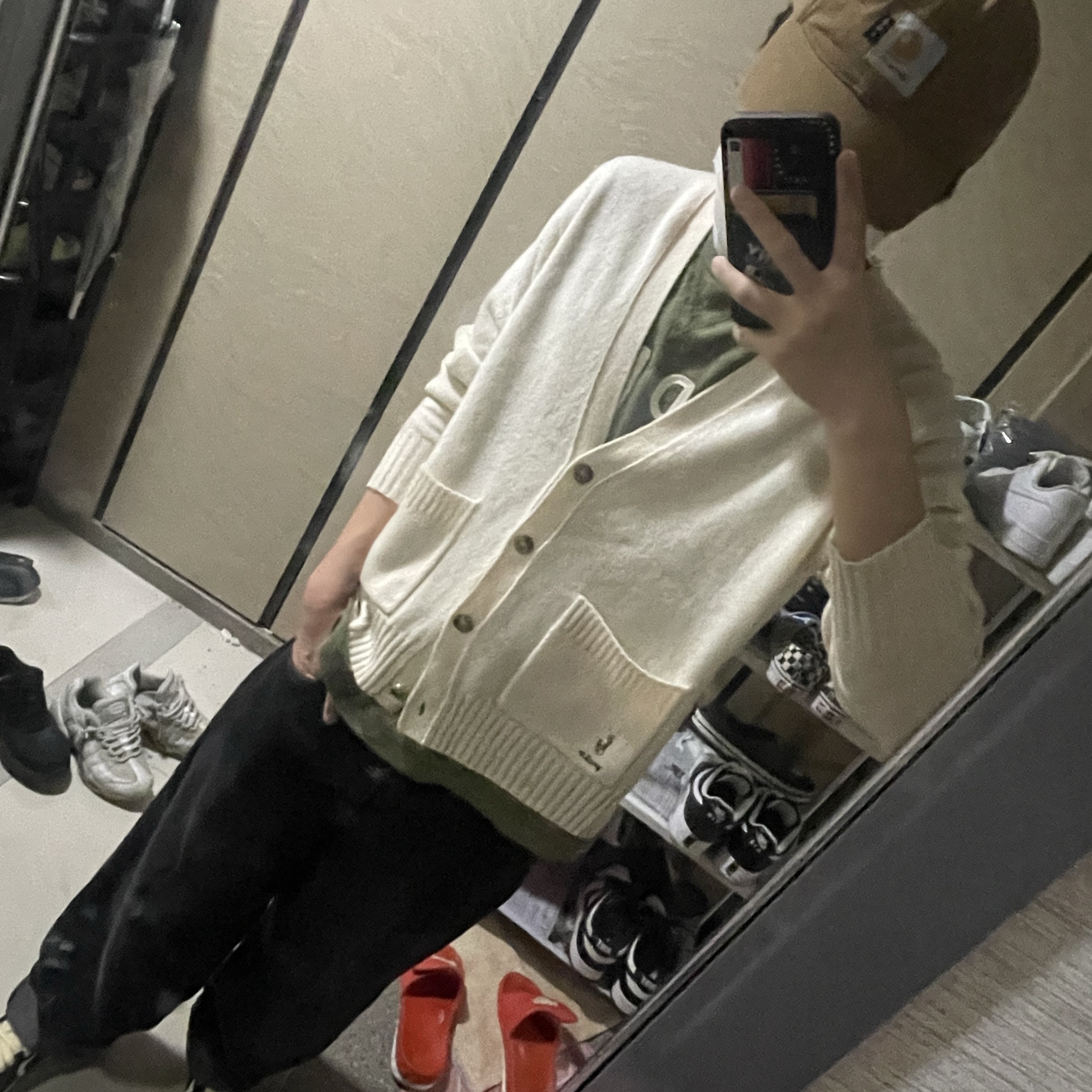 Jordan 1 x Travis Scott x Fragment Retro Low OG SP Military Blue, Vans Authentic Golden Coast Checkerboard 착용 스타일 - 2