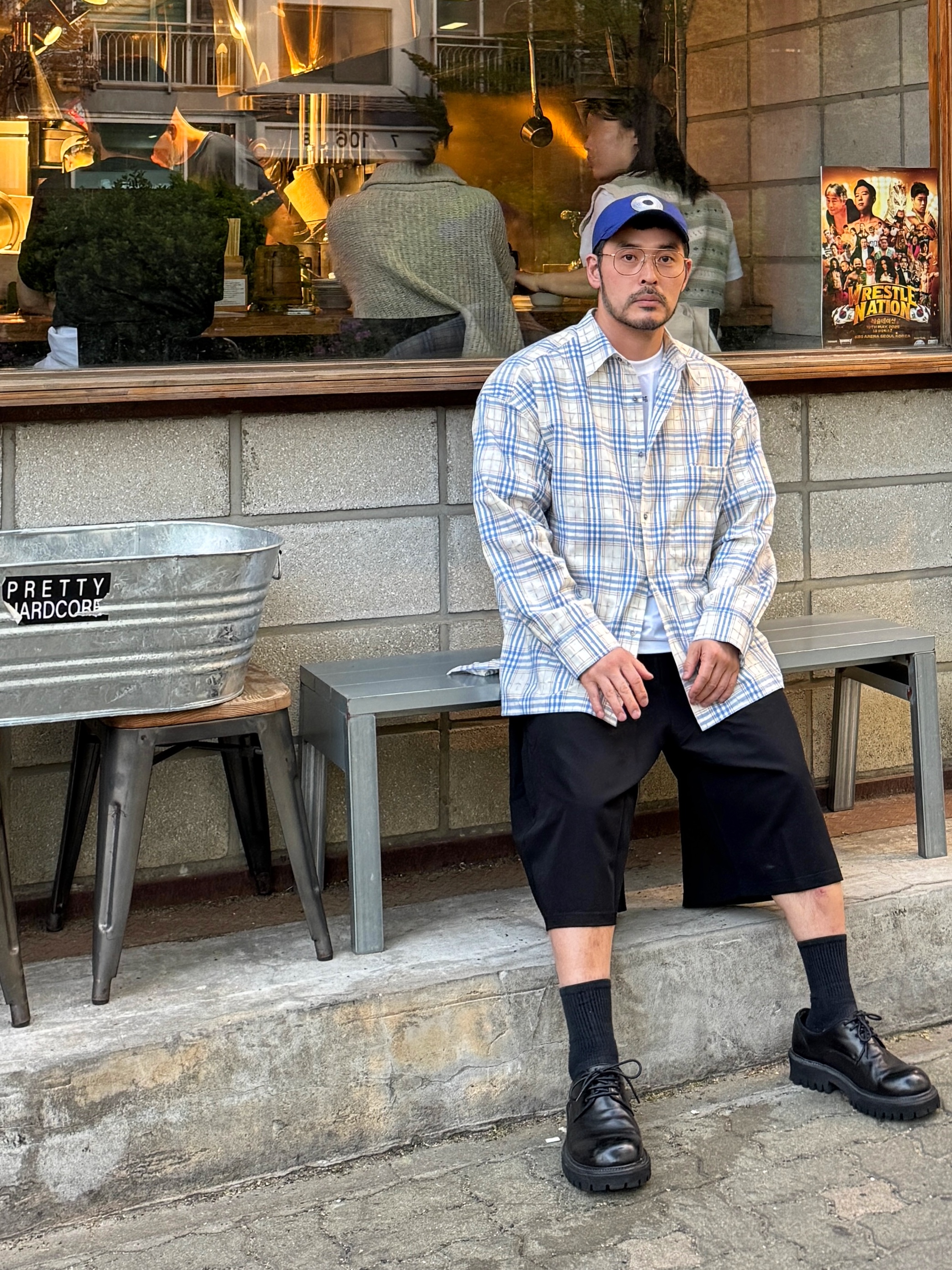 Curated Parade Uncircle Cap Blue, moif x inapsquare Work Hard Cap Stone 착용 스타일 - 1