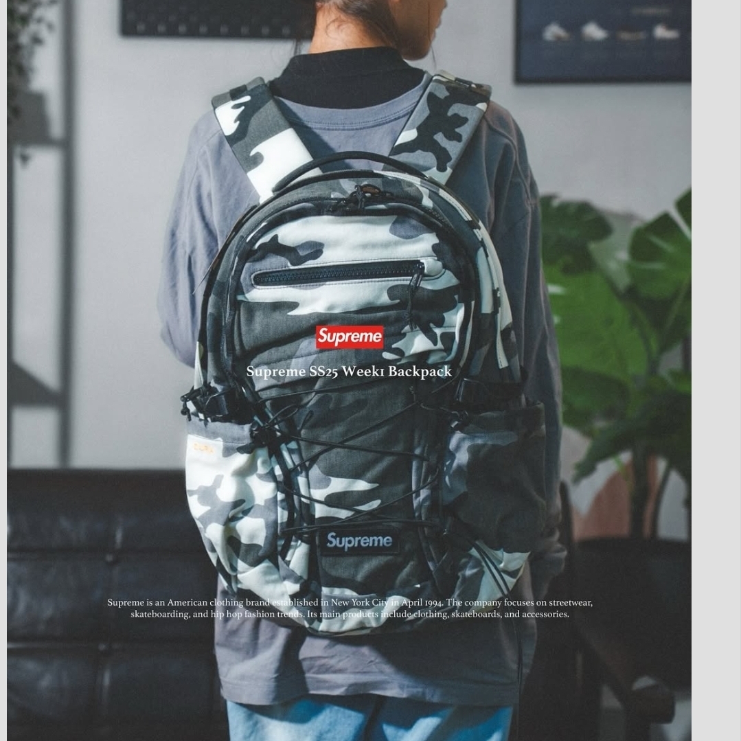 Supreme Backpack Snow Camo - 25SS 착용 스타일 - 3