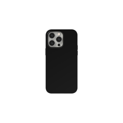 S100700091 SINJIMORU MagSafe Soft Grip Silicone iPhone 16/15/14/13/12 Mini Plus Pro Max Case Black