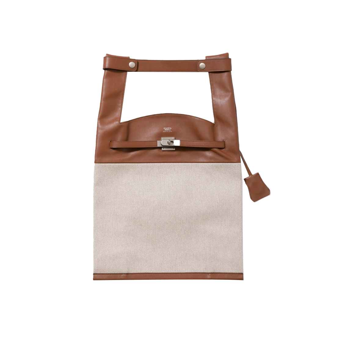 뷰티풀피플 우먼 라지 마켓 백 캔버스 콤비 카멜 - 25SS(Beautiful People Women Large Market Bag Canvas Combi Camel - 25SS)