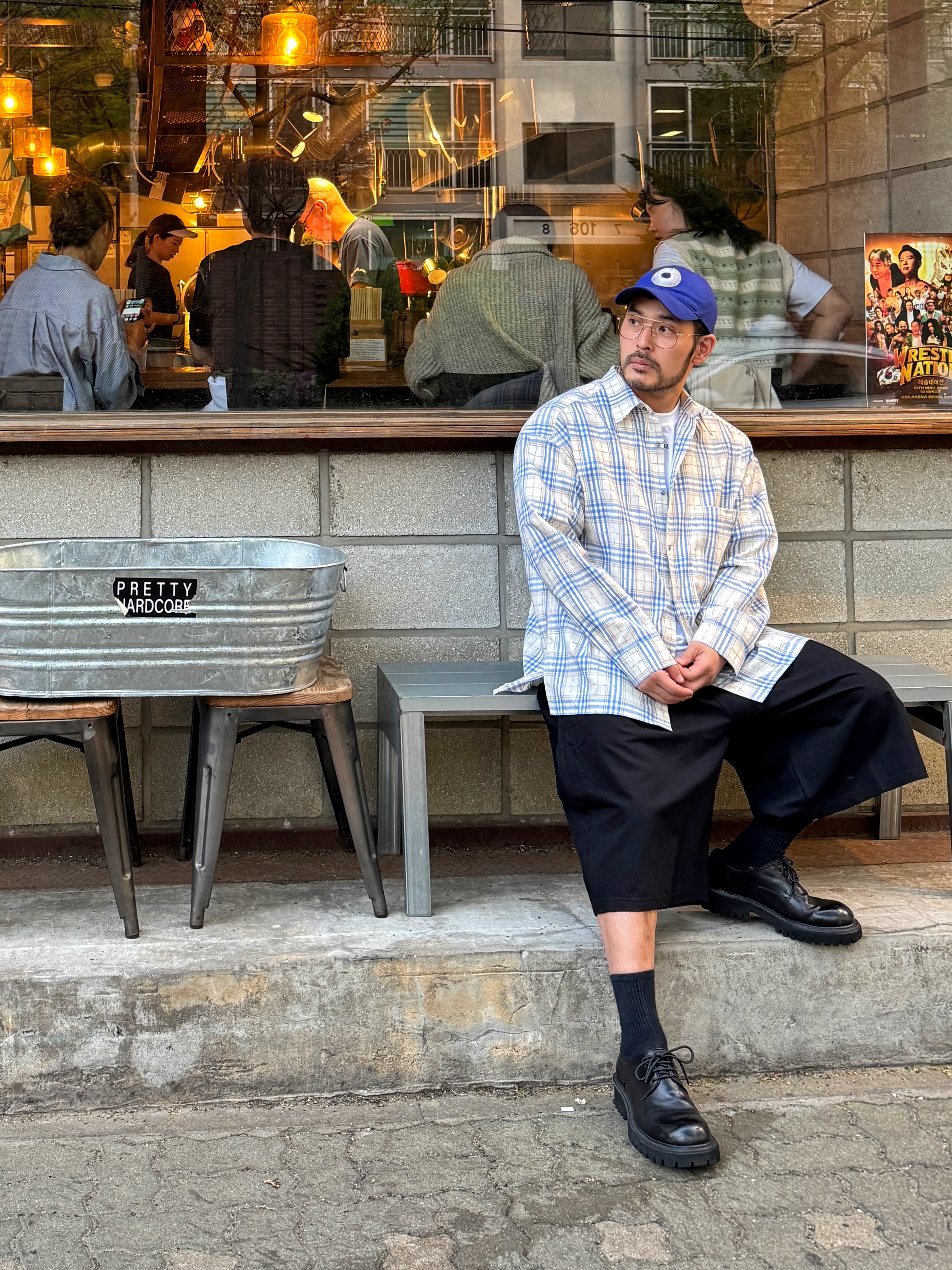 Curated Parade Uncircle Cap Blue, moif x inapsquare Work Hard Cap Stone 착용 스타일 - 2