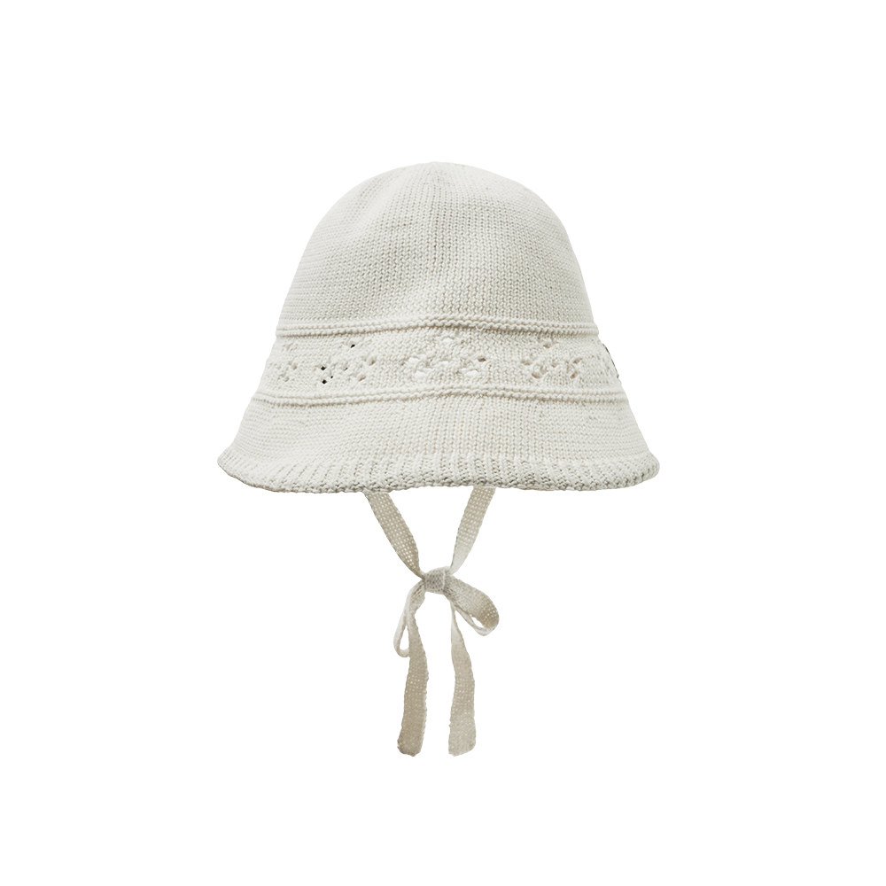 올인컴플리트 블라썸 홀 보닛햇 크림(Allincomplete Blossom Hole Bonnet Hat Cream) - 2