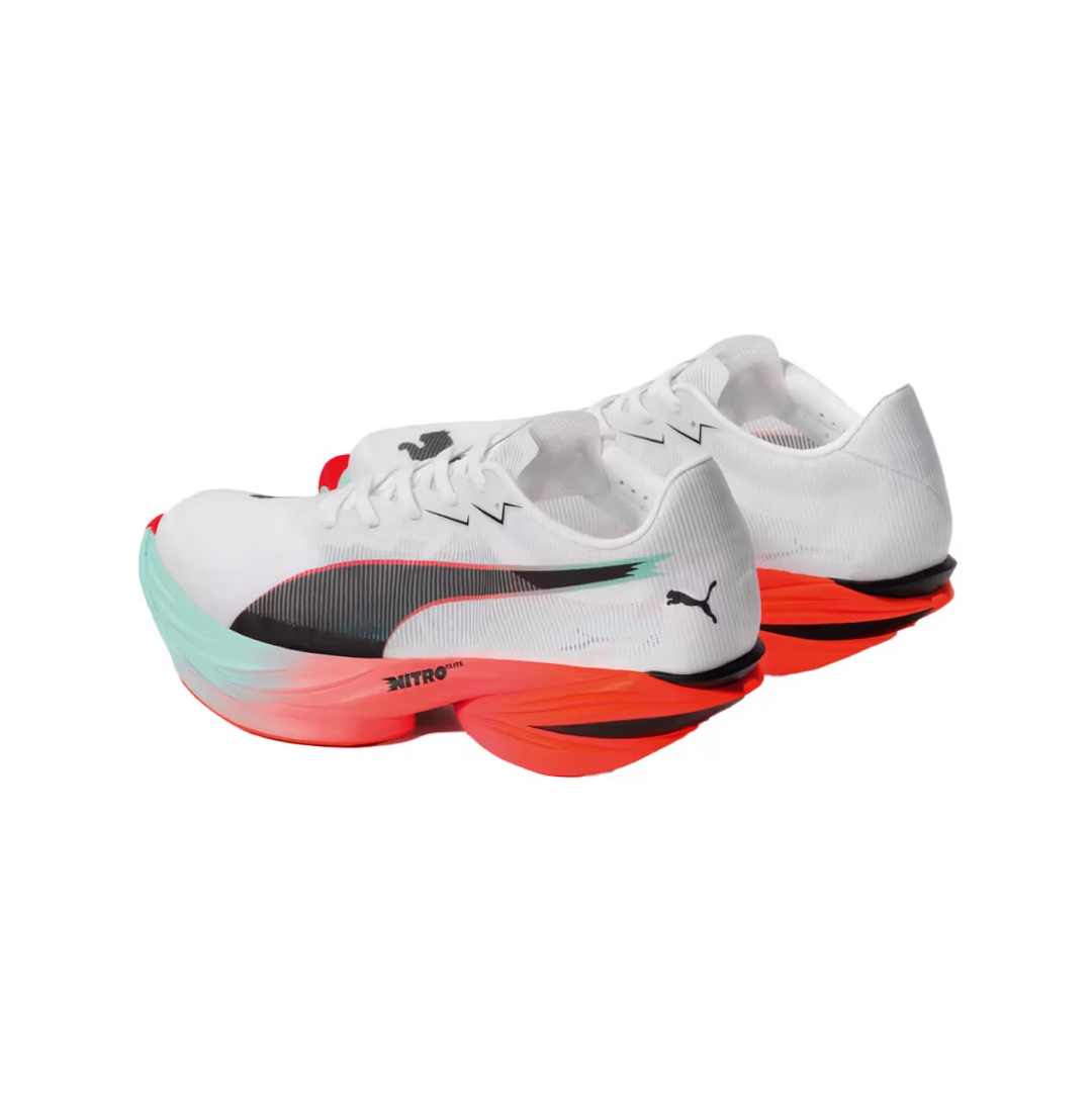 Puma Fast-R Nitro Elite 3 White Glowing Red, (W) Puma Fast-R Nitro Elite 3 White Glowing Red 착용 스타일 - 2