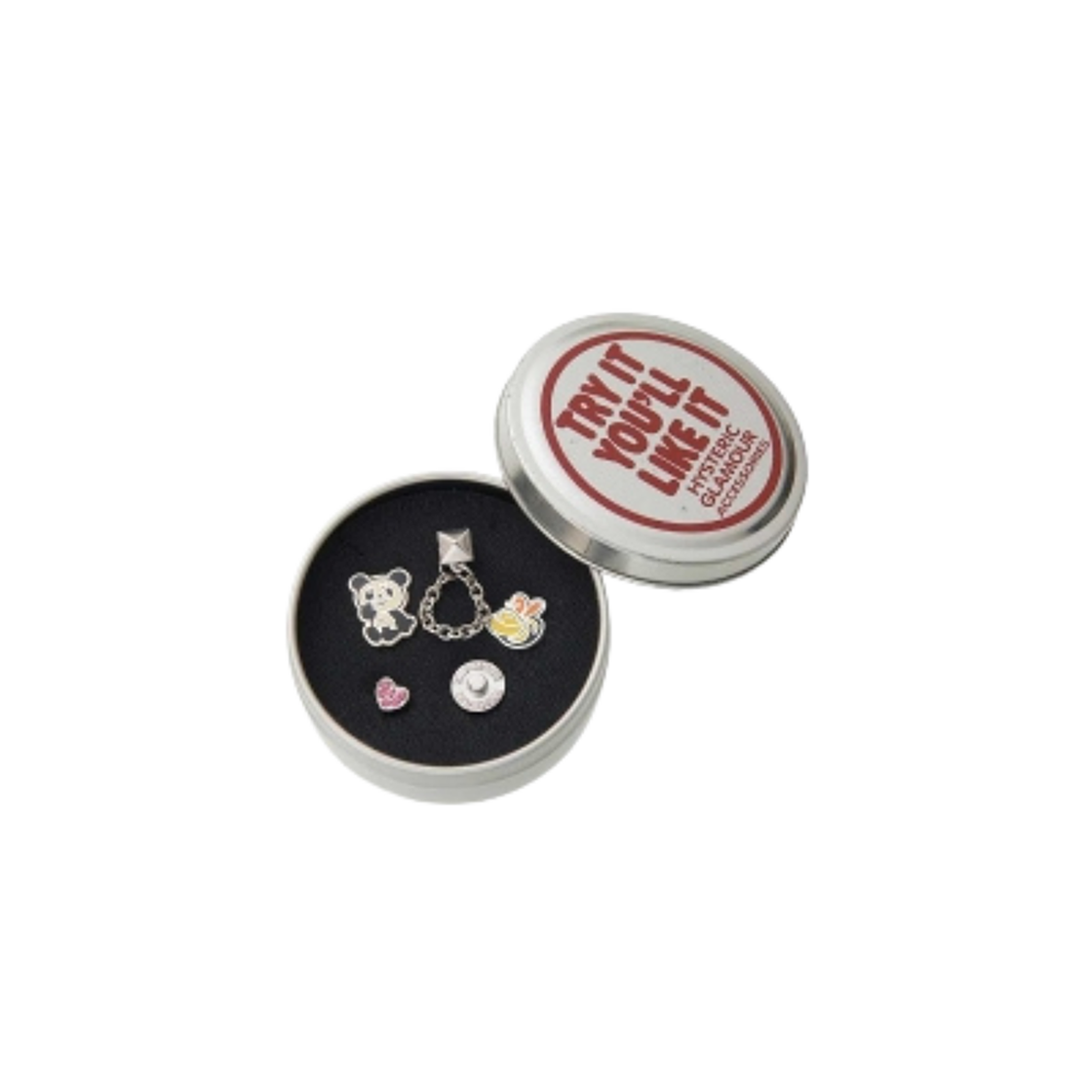 히스테릭 글래머 히스테릭 라이크 잇 이어링 실버 (5개 세트)(Hysteric Glamour Hysteric Like It Earring Silver (Set of 5)) - 1