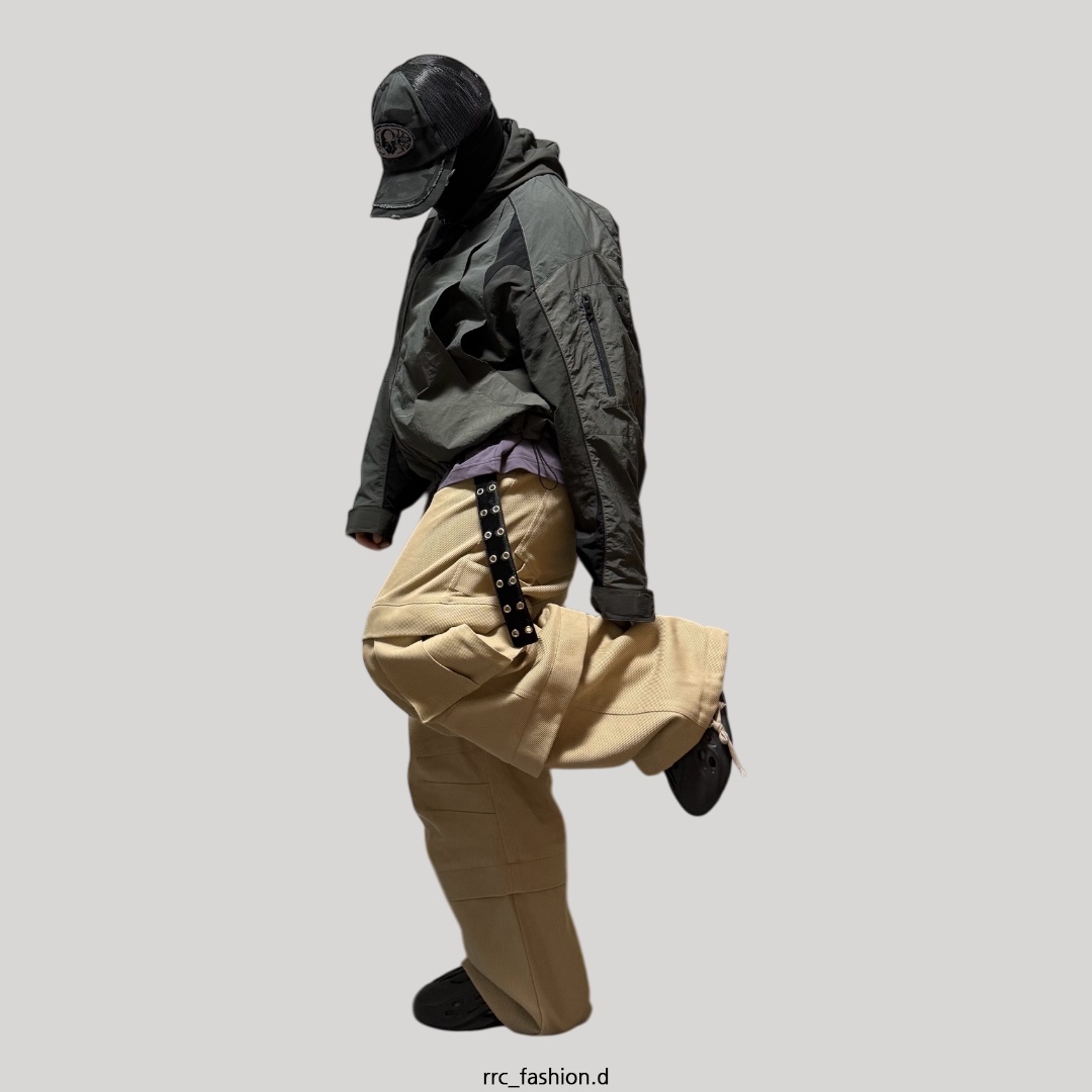 Kamien x MJD Double Hole Belt Black Shearling Calfskin, Adidas Yeezy Foam RNNR Onyx 착용 스타일 - 1