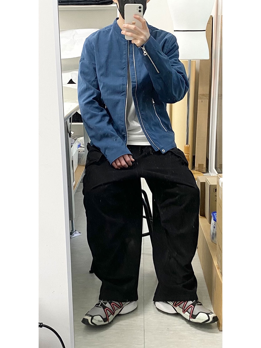 Diesel J-Glory Nylon Jacket Blue, Diesel B-1DR Scratch End Belt Black 착용 스타일