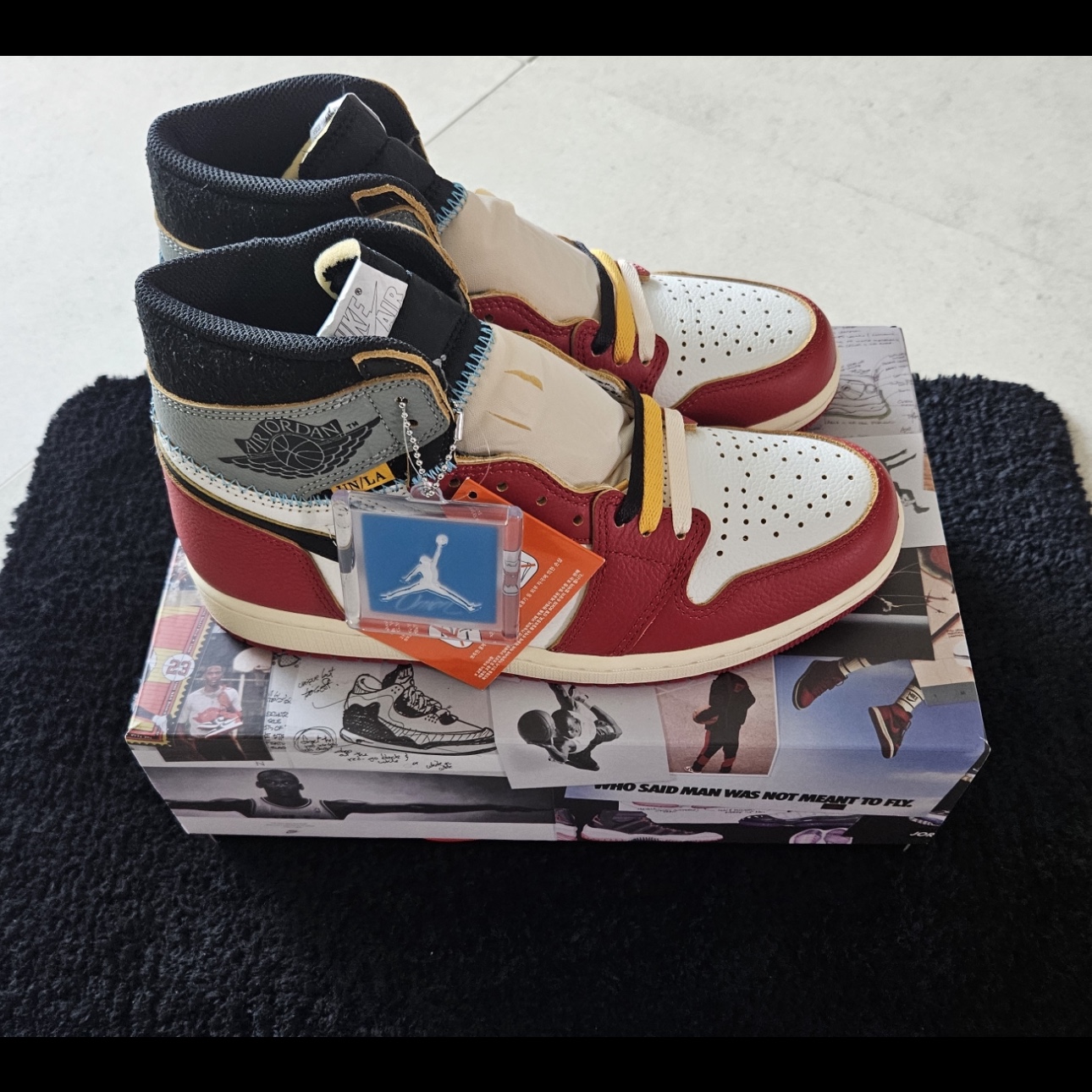 Jordan 1 x Union Retro High OG Chicago Shadow 착용 스타일 - 5