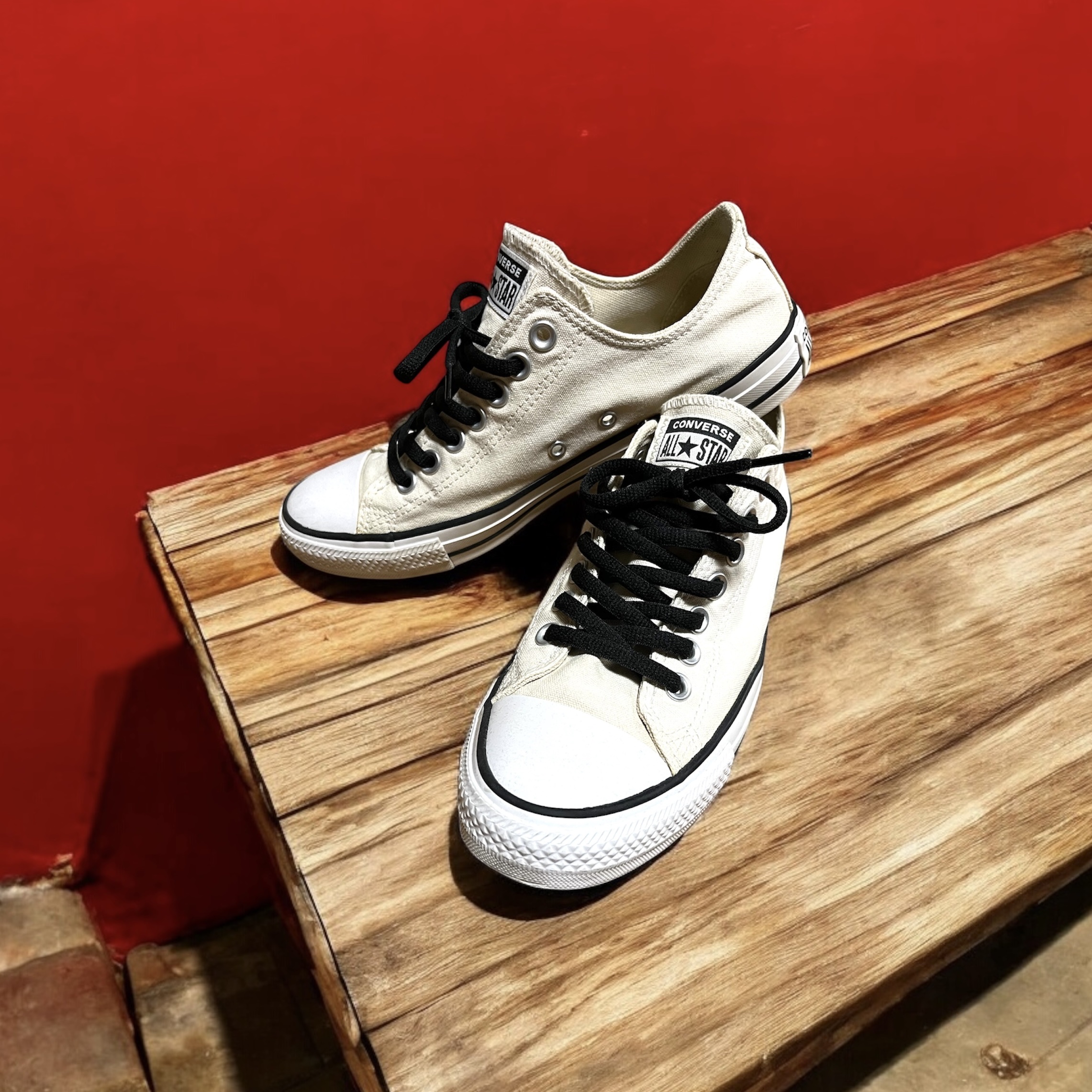 Converse Chuck Taylor All Star Ox Optical White 착용 스타일 - 1