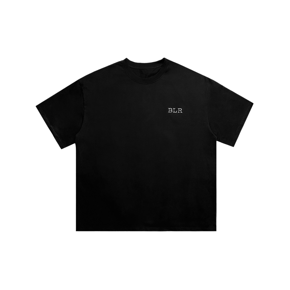 BLR2D06TS01 BLR Spin Logo Printed Over Fit T-Shirt Black