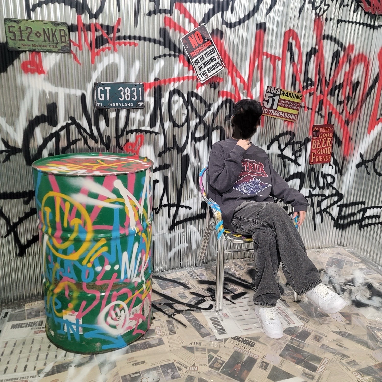 (W) BLR Pointiness Embroidery Wide Denim Pants, Nike Air Force 1 '07 Low White 착용 스타일