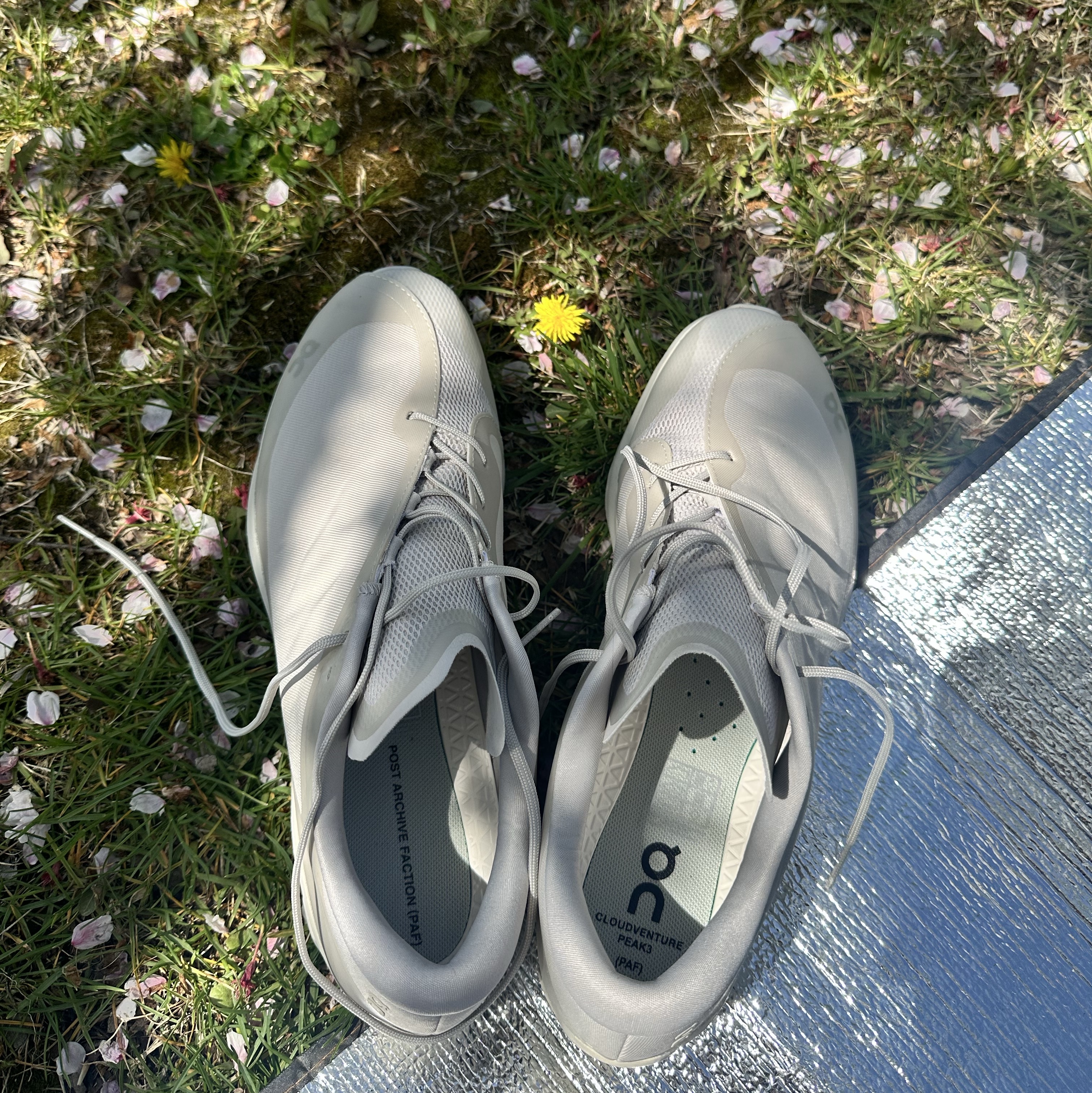 On Running x Post Archive Faction (Paf) Cloudventure Peak Ice Moon 착용 스타일