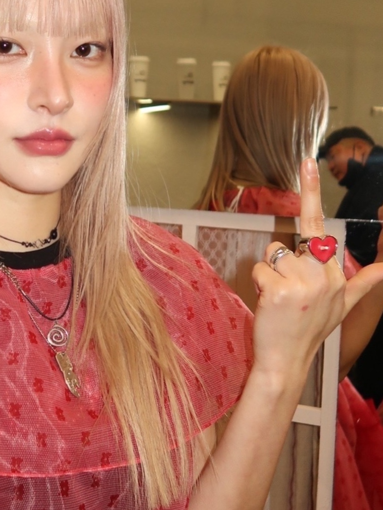 Hysteric Glamour You Pay Necklace Silver 착용 스타일 - 3