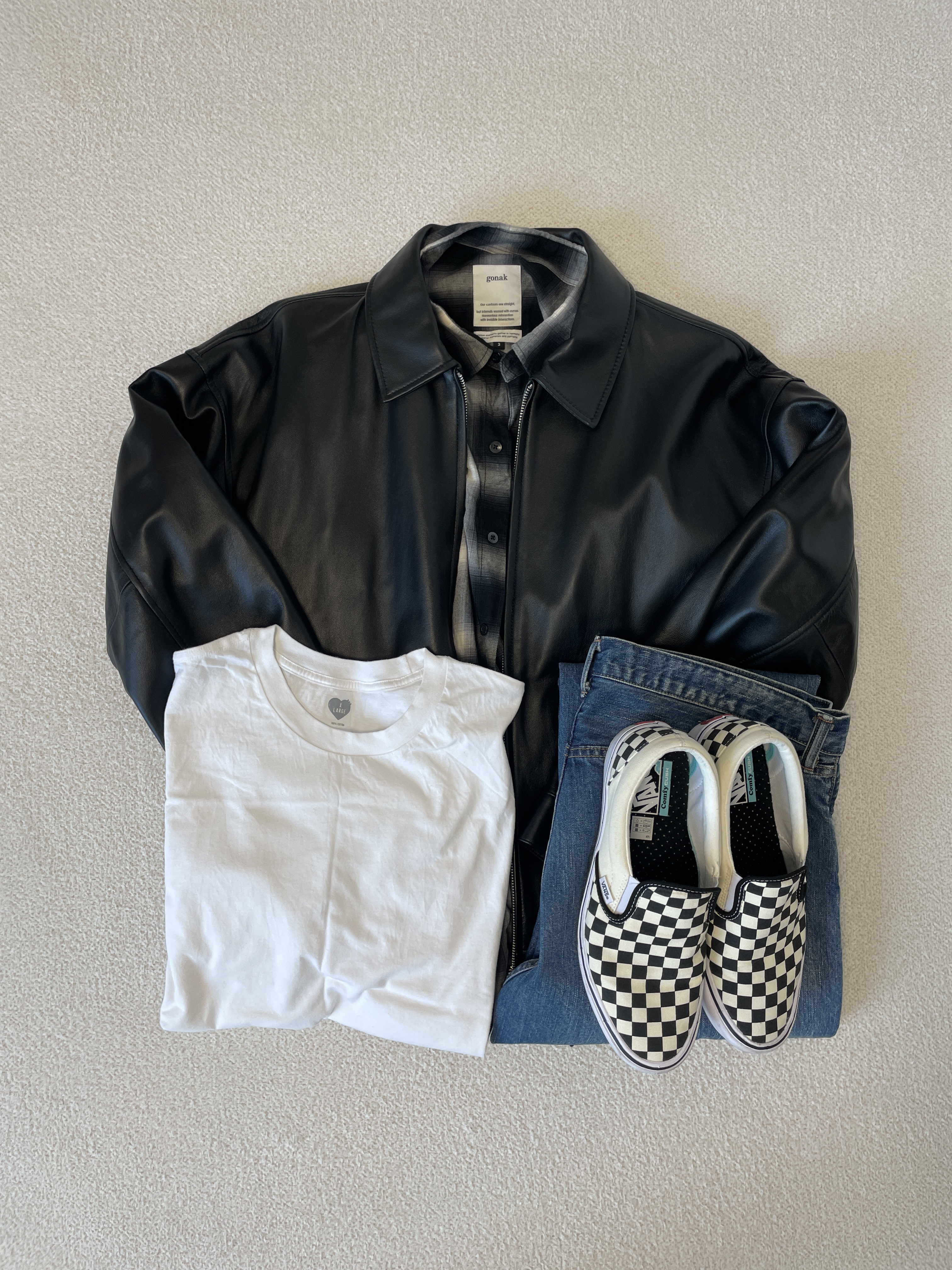 Vans Slip-On ComfyCush Checkerboard 착용 스타일 - 1
