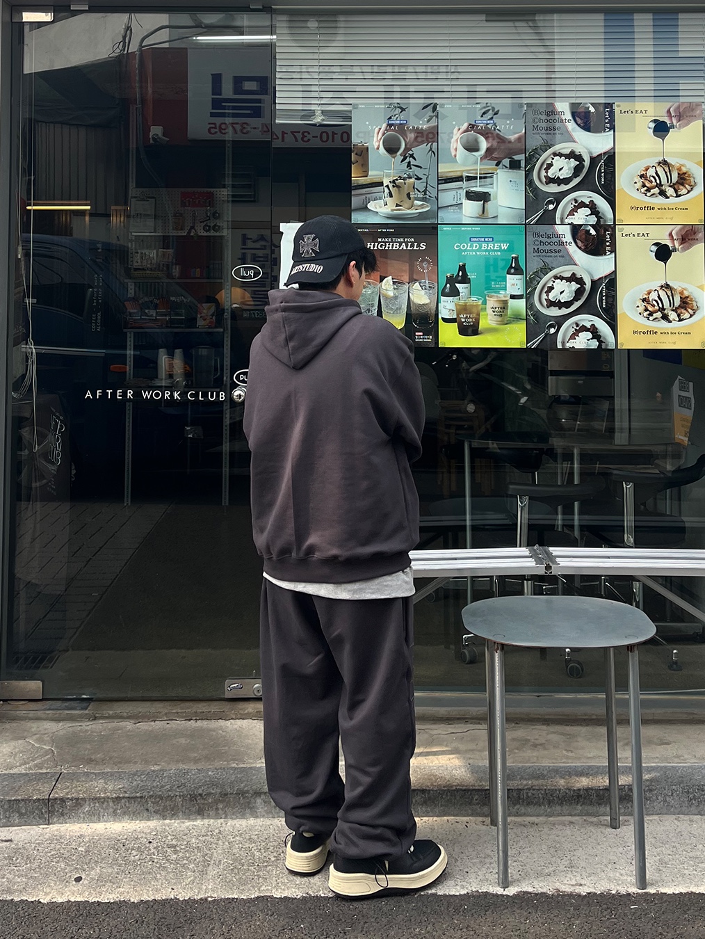 Converse x Drkshdw Turbowpn Black Cream, ETCE Cross Destroyed Cap Black 착용 스타일 - 5