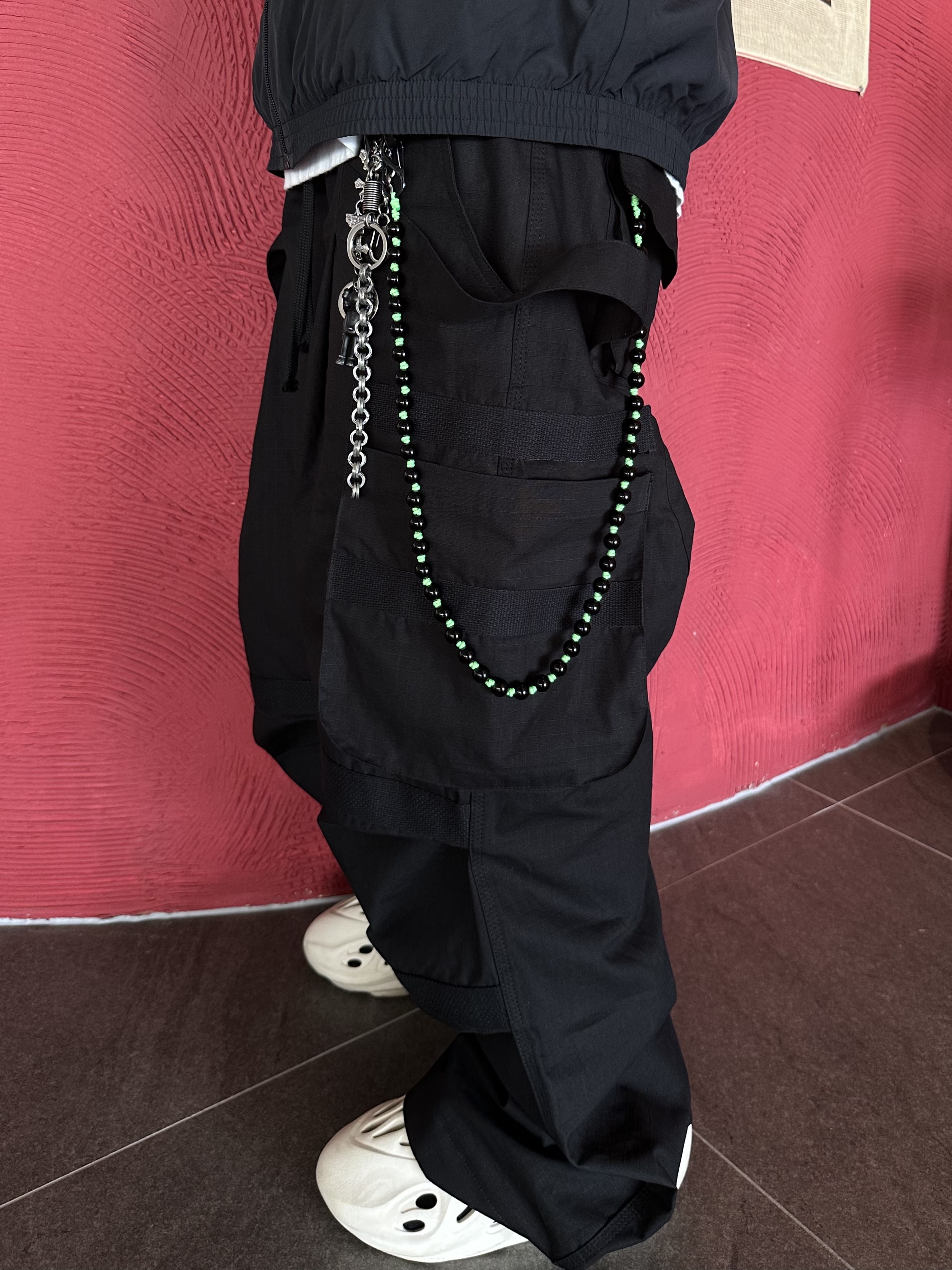 (W) Adidas Adilenium Season 3 Oversized Track Top Black - KR Sizing, Wapworks Hard Knocks Cargo Pants Gas 착용 스타일 - 2
