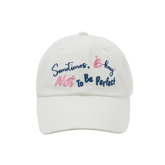 25SSSOBC-WH ALLINCOMPLETE Sometimes Okay Unisex Ball Cap White