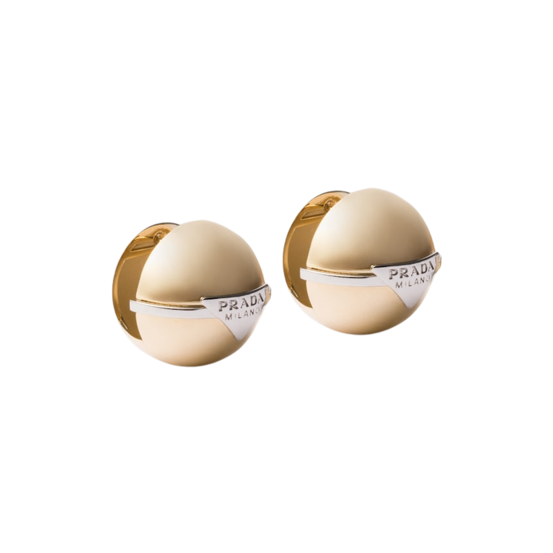 프라다 메탈 이어링 골드 스틸(Prada Metal Earrings Gold Steel) - 1