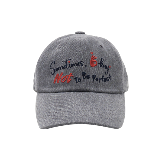 25SSSOBC-CH ALLINCOMPLETE Sometimes Okay Unisex Ball Cap Charcoal