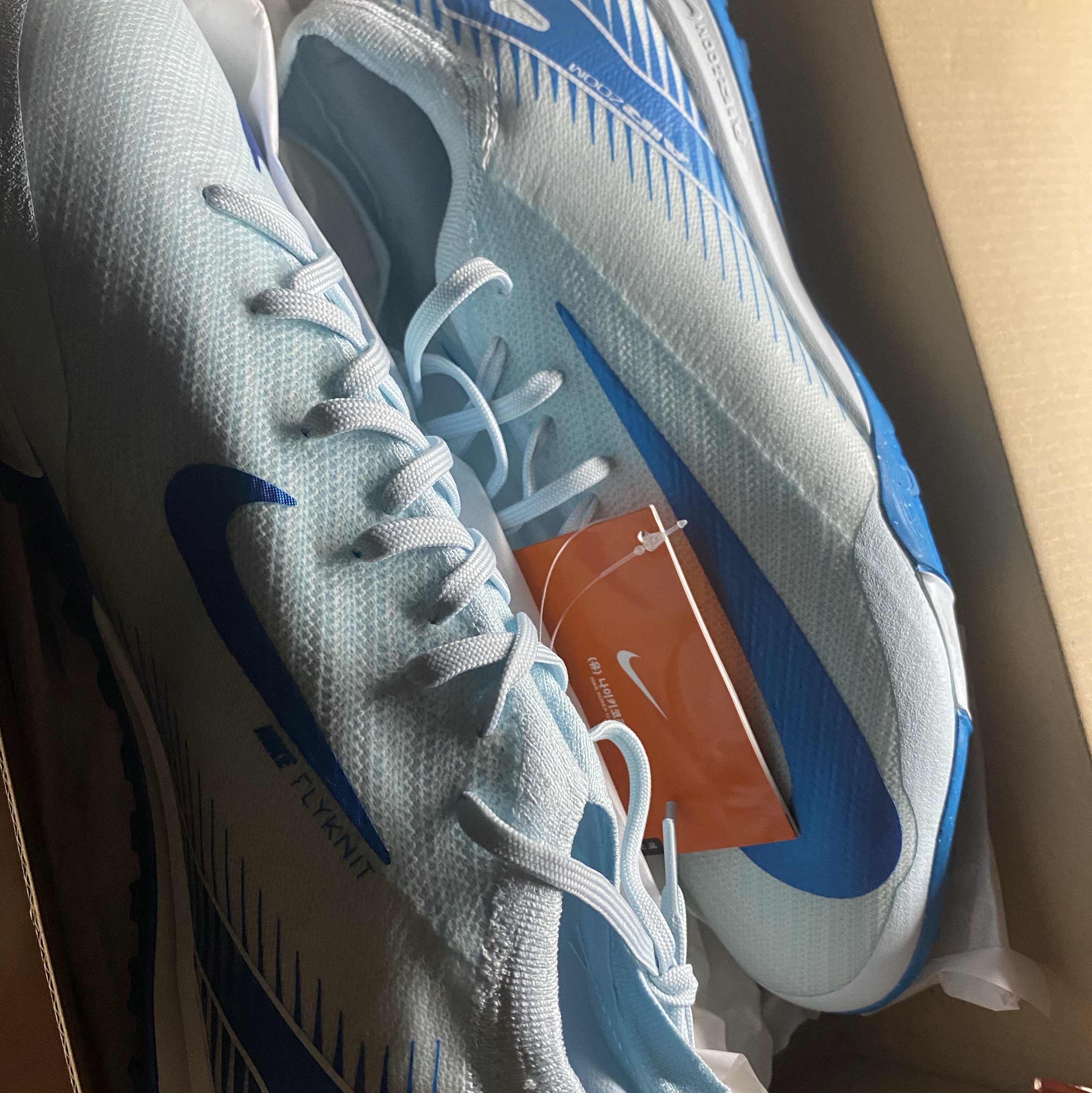 Nike Mercurial Vapor 16 Pro TF Glacier Blue Blue Orbit 착용 스타일