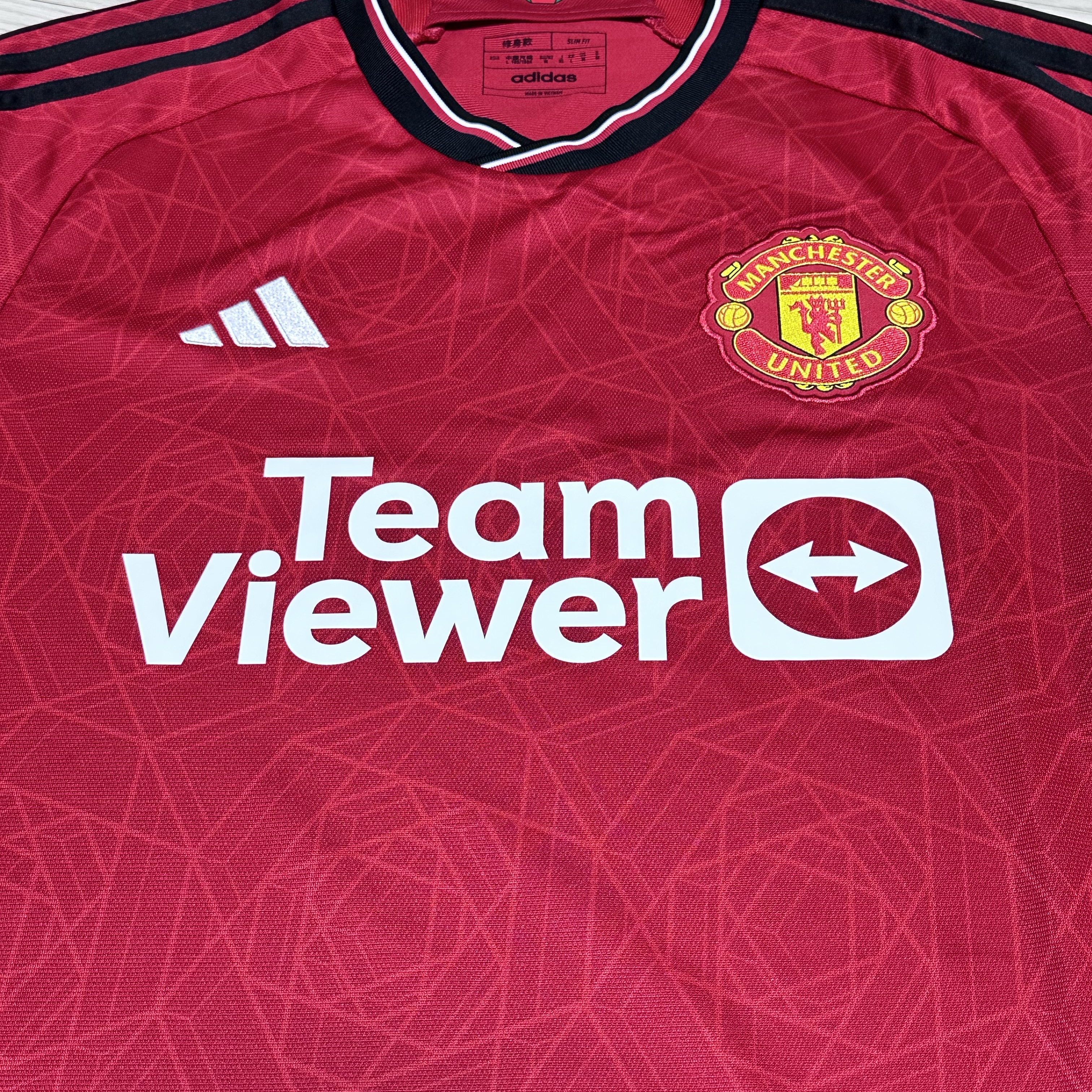 Adidas Manchester United 2023/24 Home Jersey Team Collegiate Red - KR Sizing (Non Marking Ver.) 착용 스타일