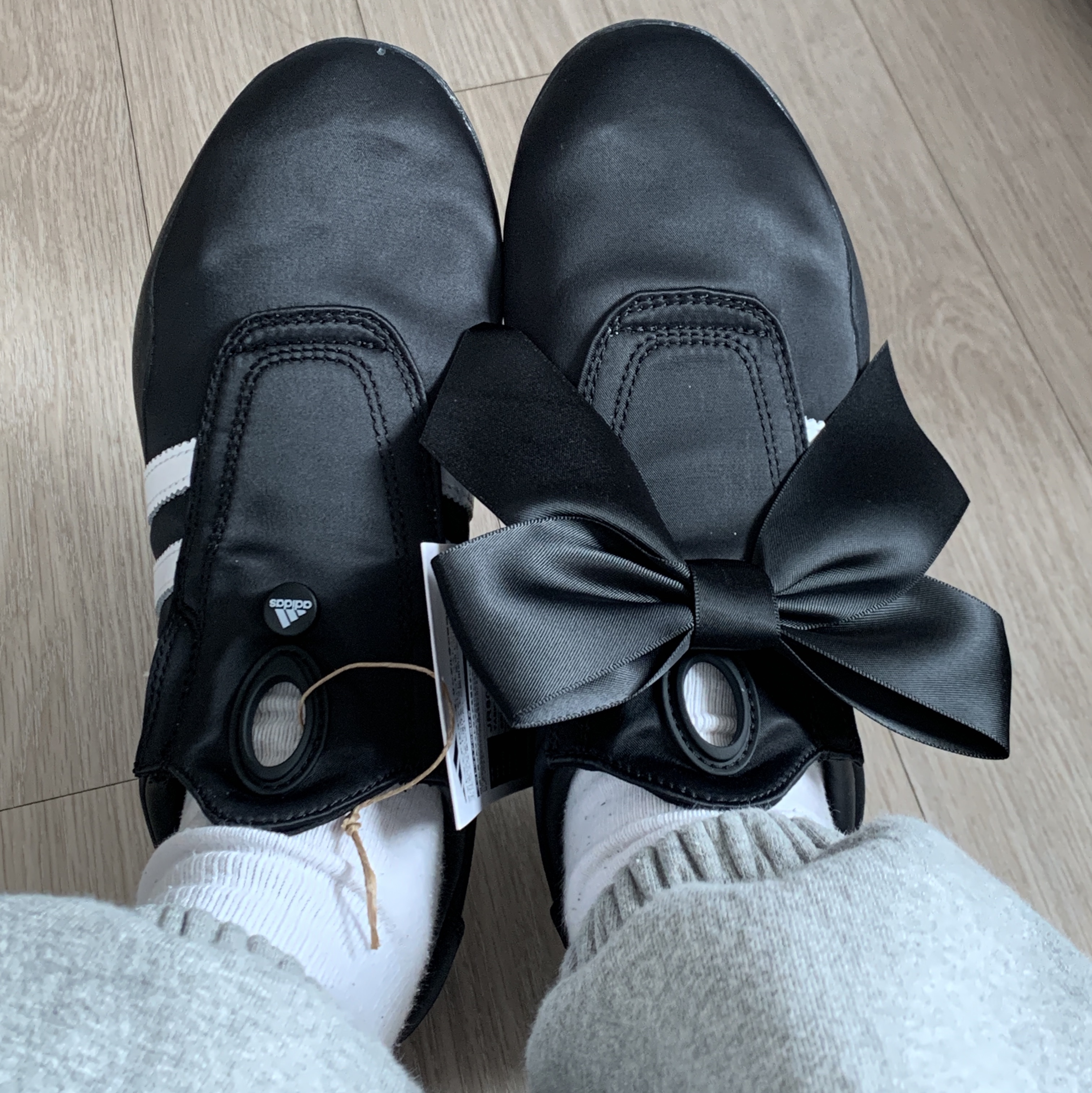 (W) Adidas x Atmos Pink Taekwondo Mei Core Black Footwear White 착용 스타일
